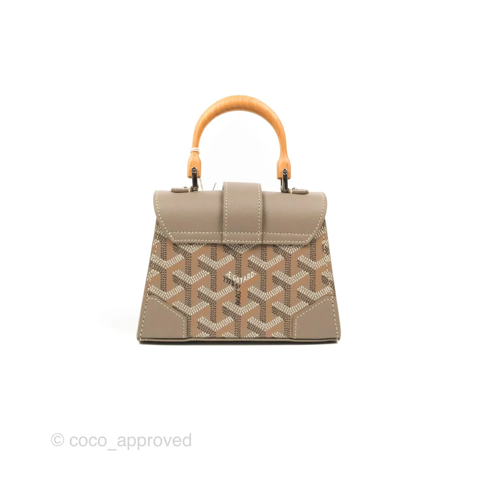 Goyard Sagon Structur Nano Bag Grege Silver Hardware