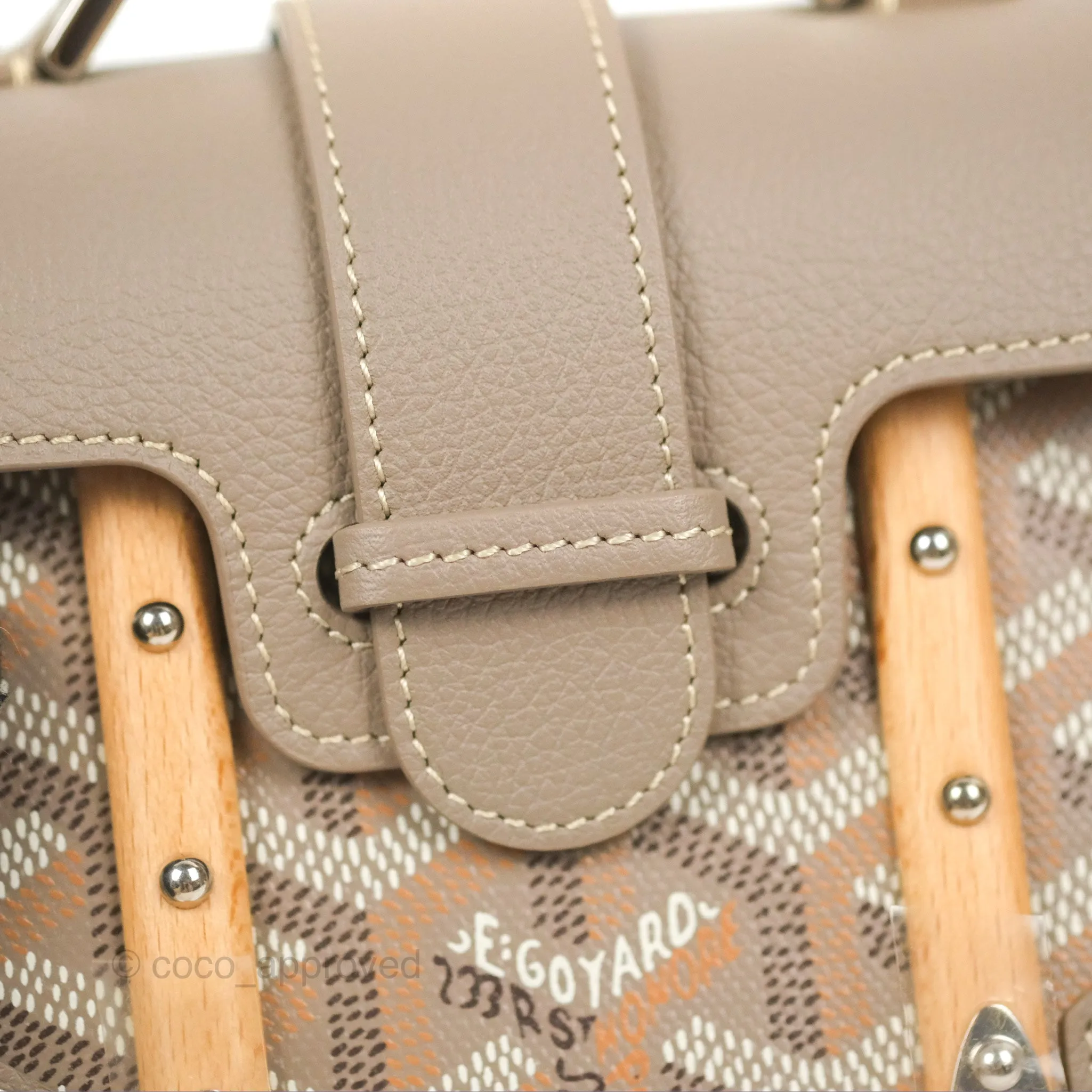 Goyard Sagon Structur Nano Bag Grege Silver Hardware