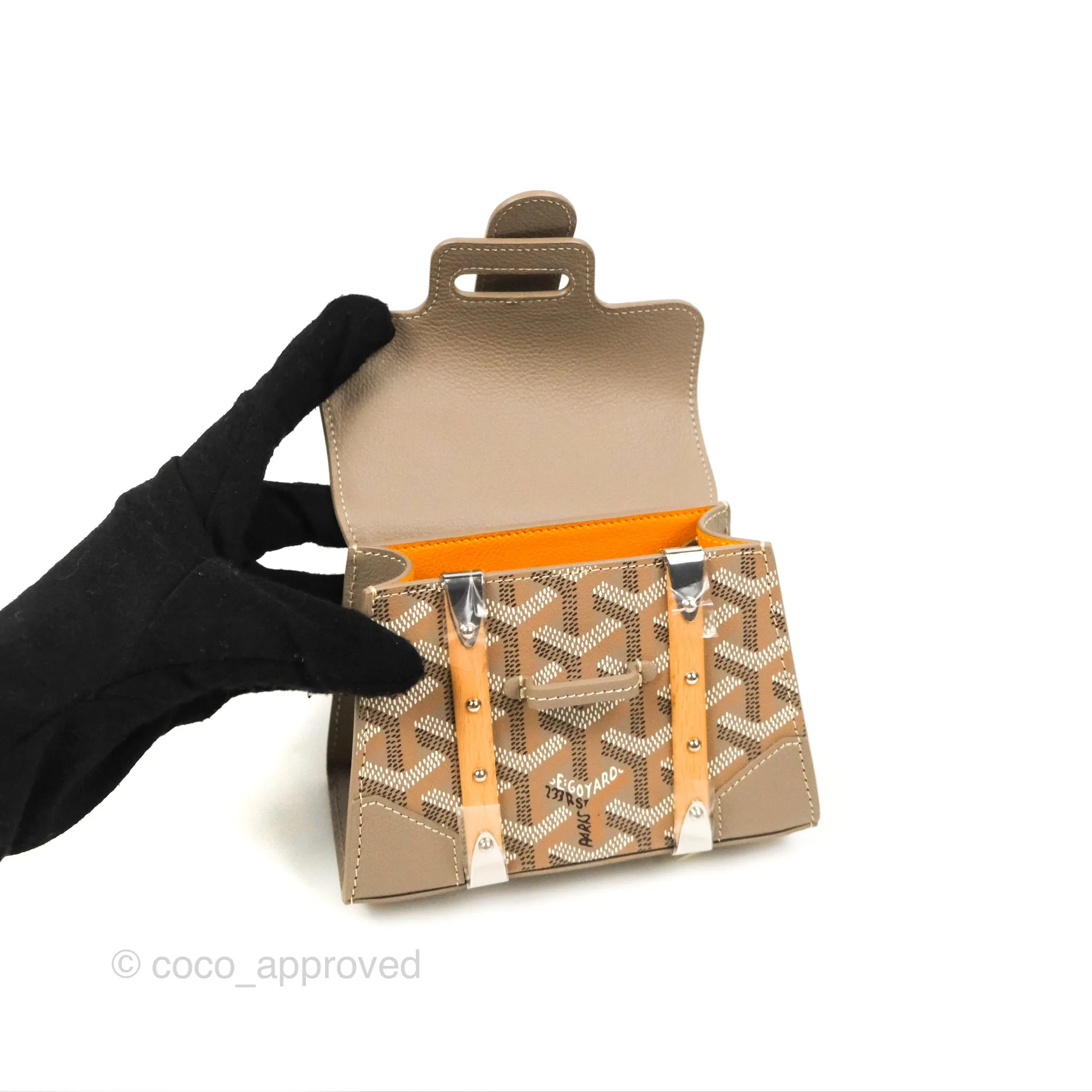 Goyard Sagon Structur Nano Bag Grege Silver Hardware