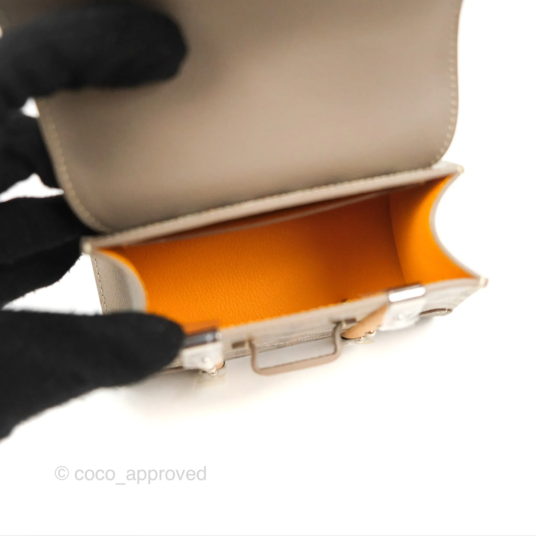 Goyard Sagon Structur Nano Bag Grege Silver Hardware