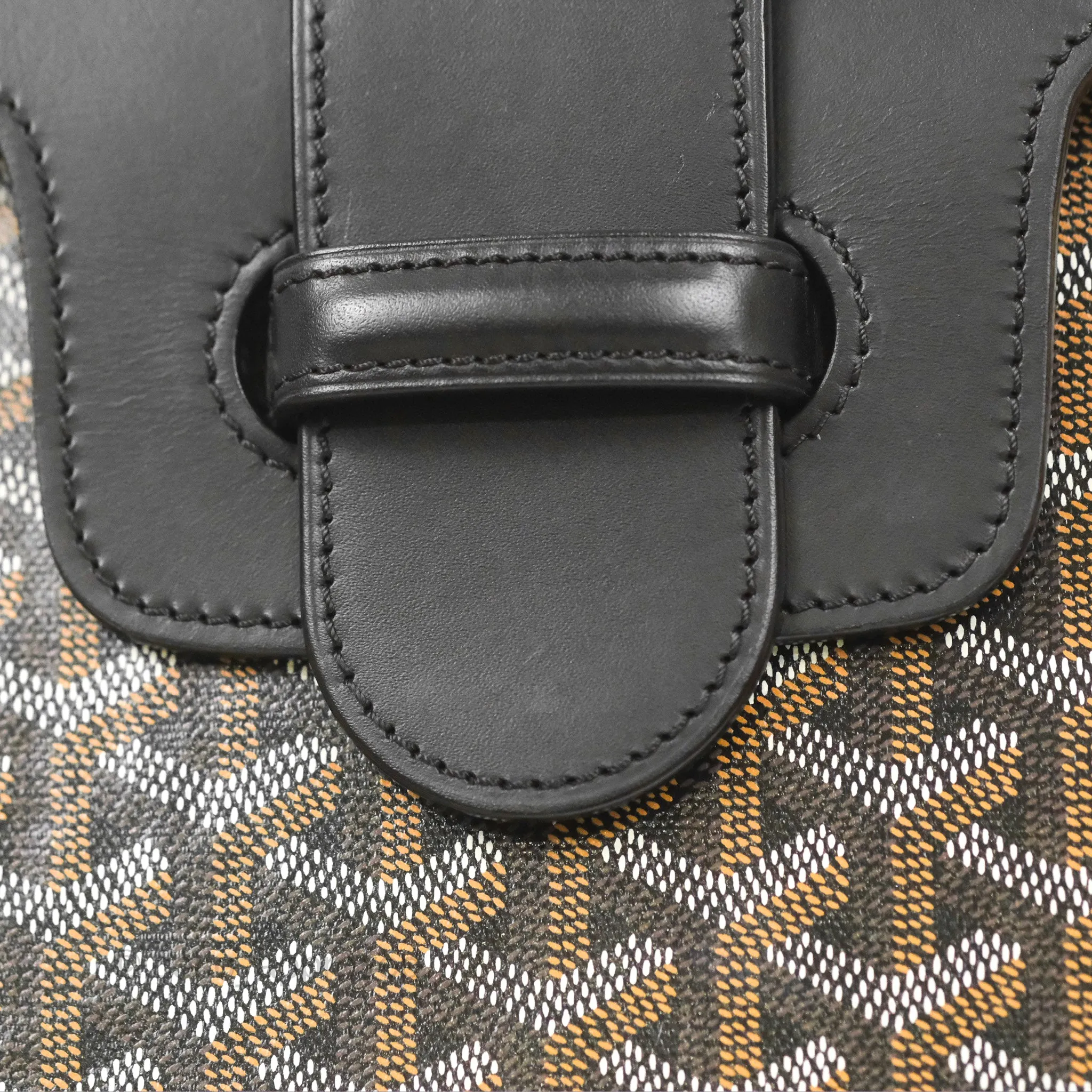 Goyard Sagon Structur PM Bag Black Goyardine Canvas