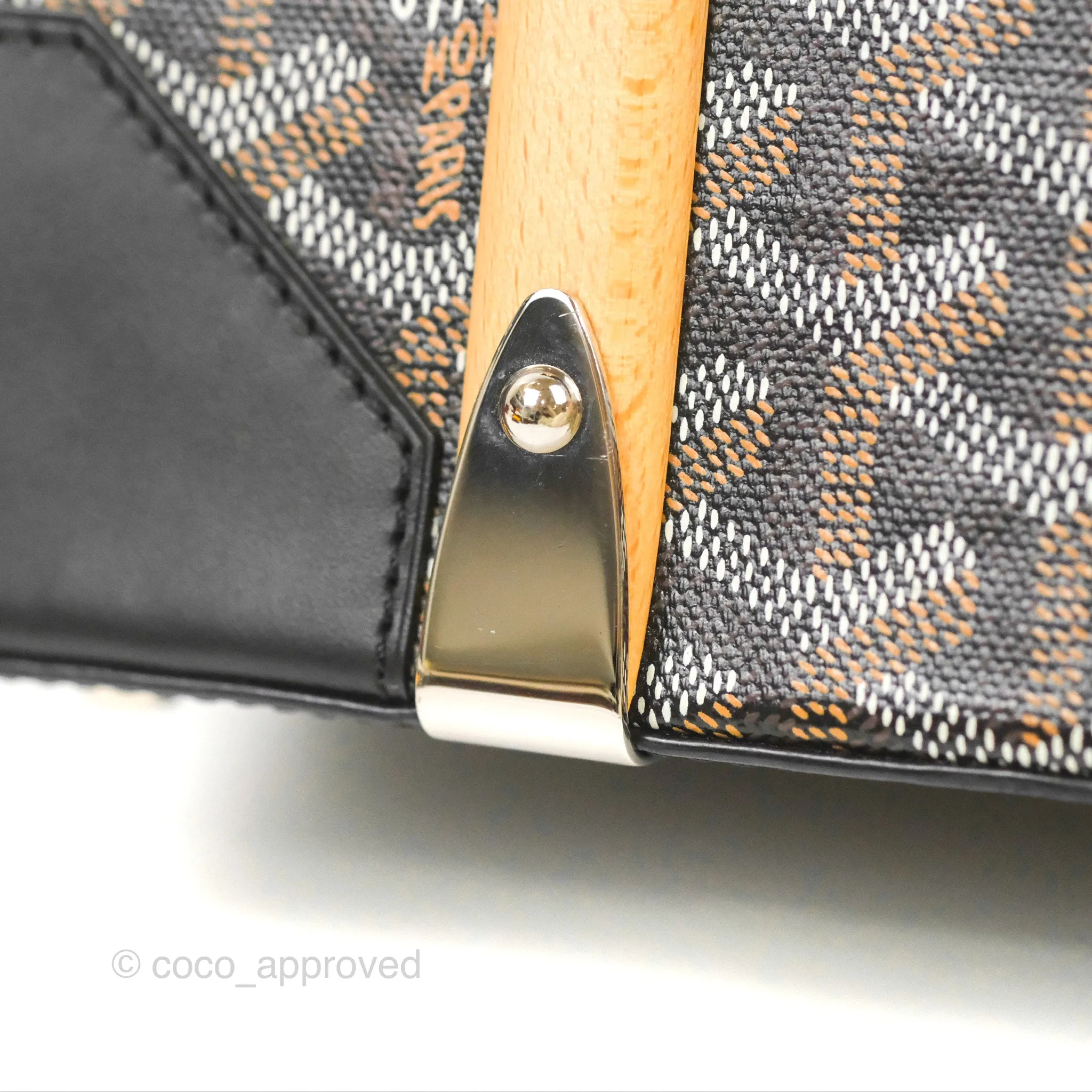 Goyard Sagon Structur PM Bag Black Goyardine Canvas