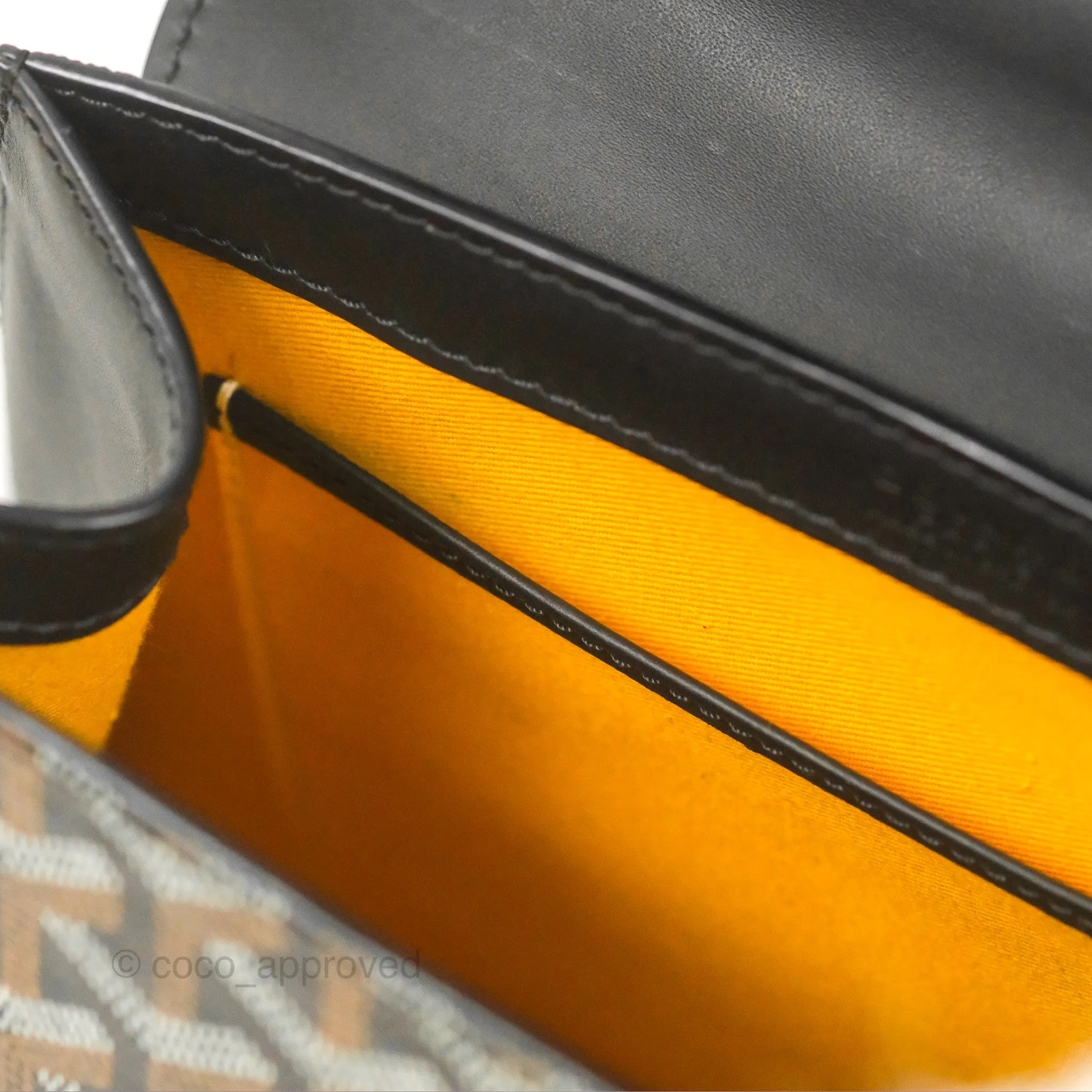 Goyard Sagon Structur PM Bag Black Goyardine Canvas