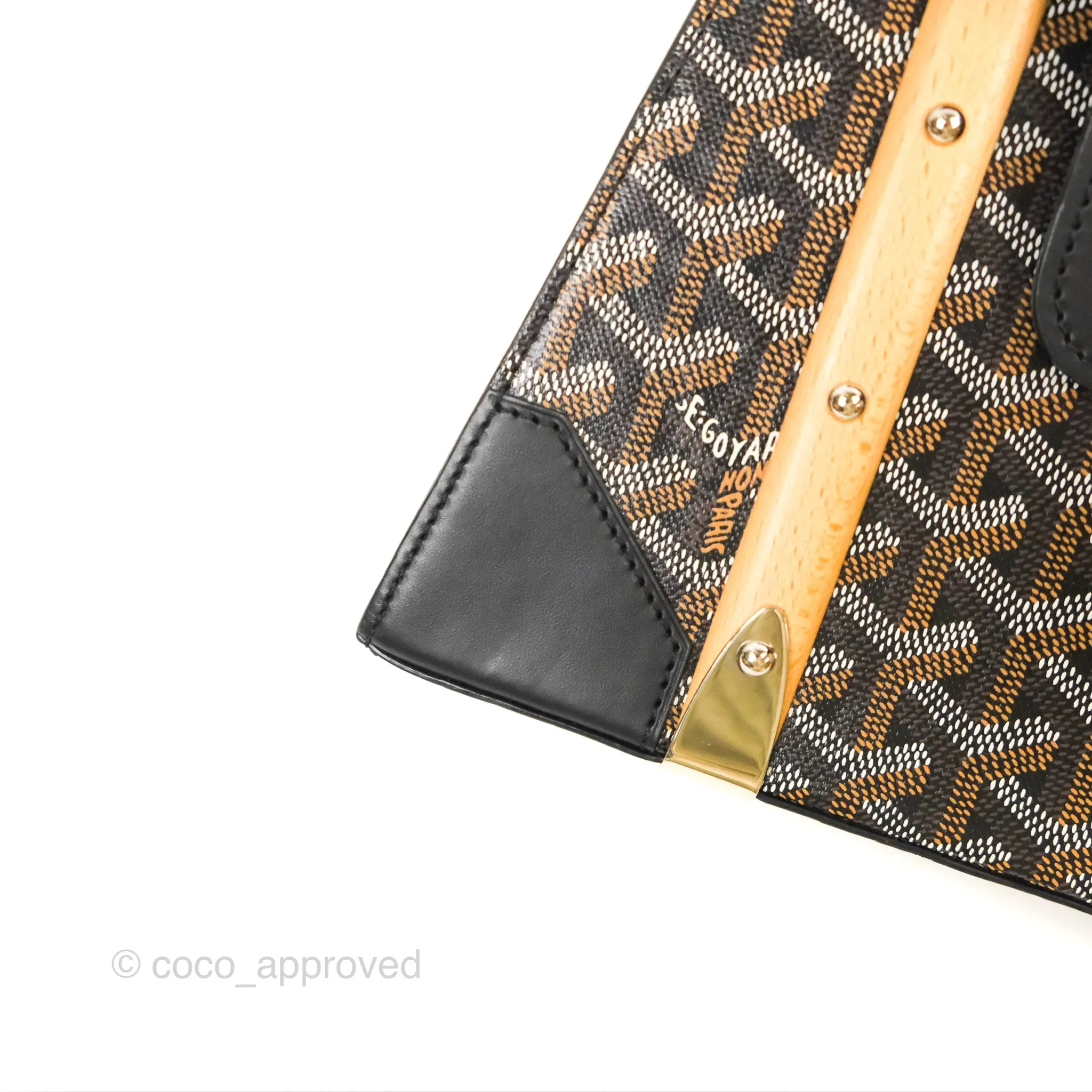 Goyard Sagon Structur PM Bag Black Goyardine Canvas