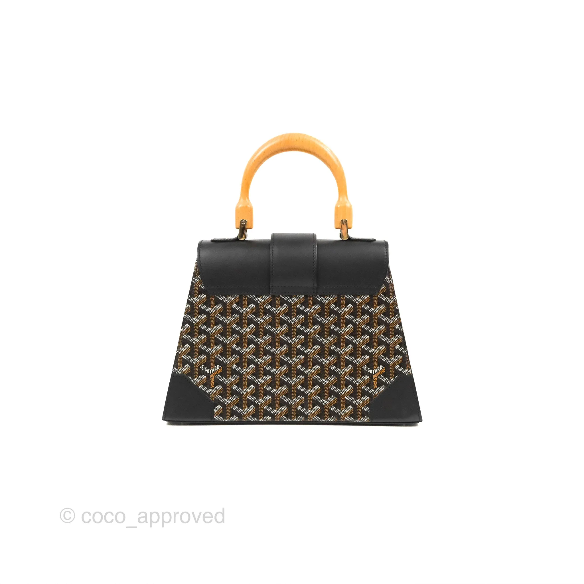 Goyard Sagon Structur PM Bag Black Goyardine Canvas