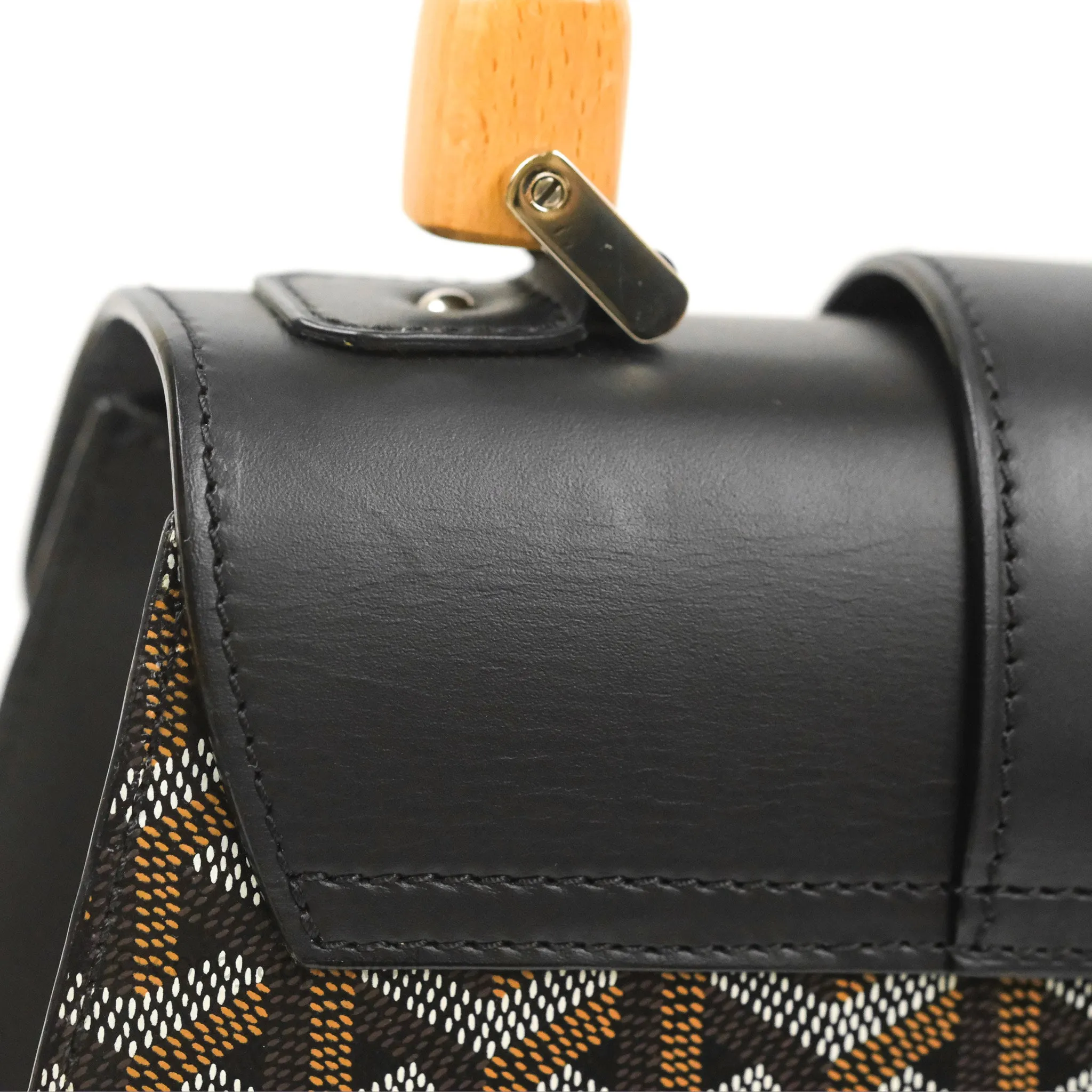 Goyard Sagon Structur PM Bag Black Goyardine Canvas