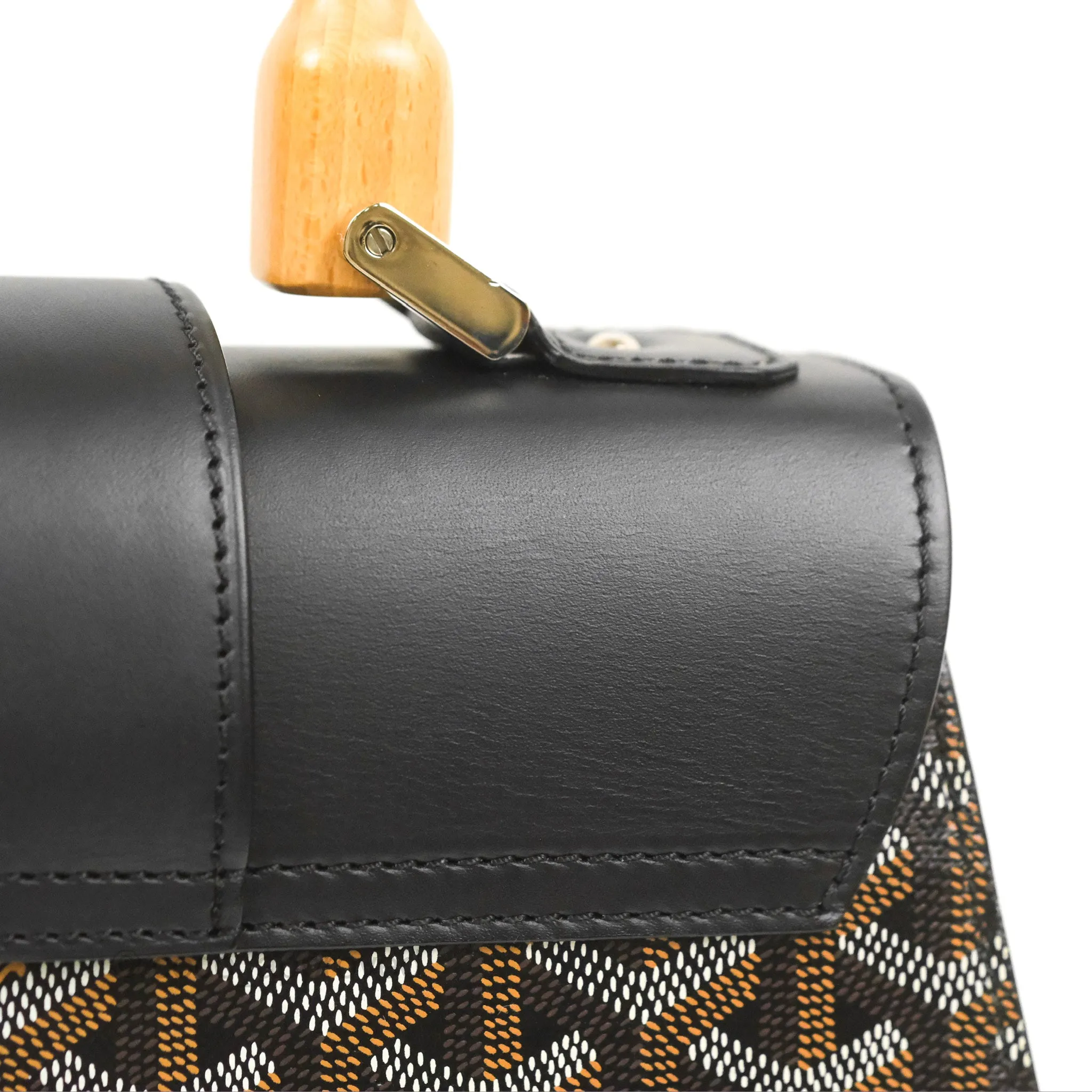 Goyard Sagon Structur PM Bag Black Goyardine Canvas