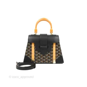 Goyard Sagon Structur PM Bag Black Goyardine Canvas