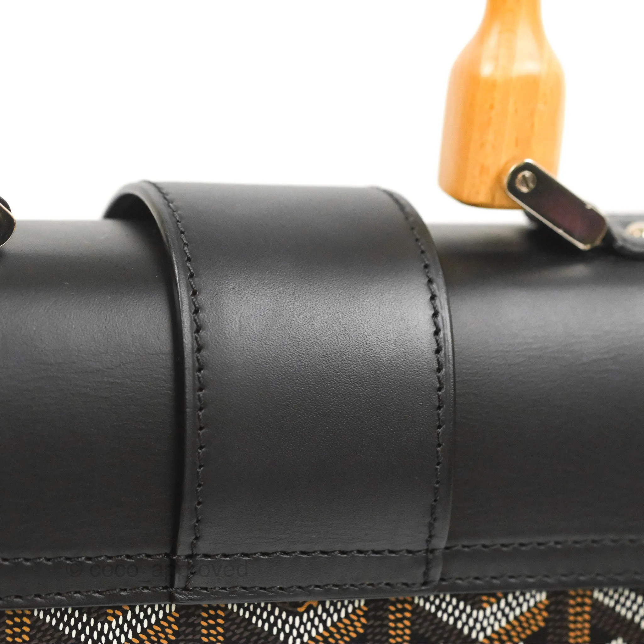Goyard Sagon Structur PM Bag Black Goyardine Canvas