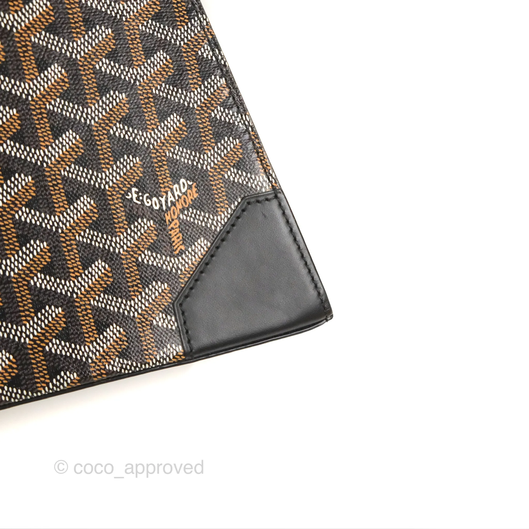 Goyard Sagon Structur PM Bag Black Goyardine Canvas