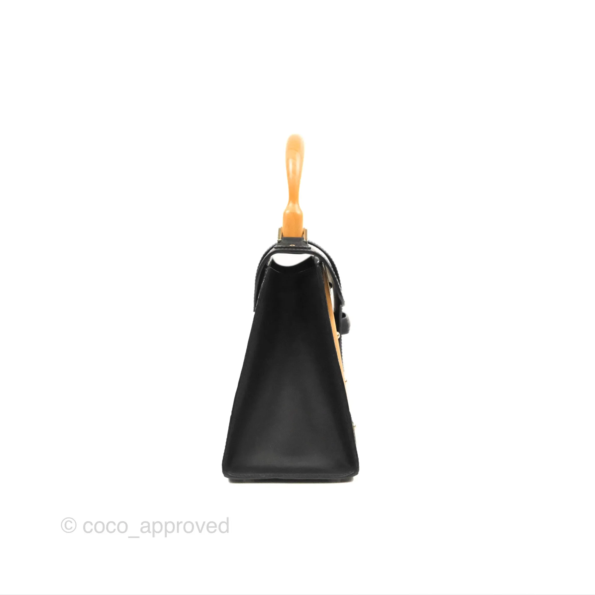 Goyard Sagon Structur PM Bag Black Goyardine Canvas