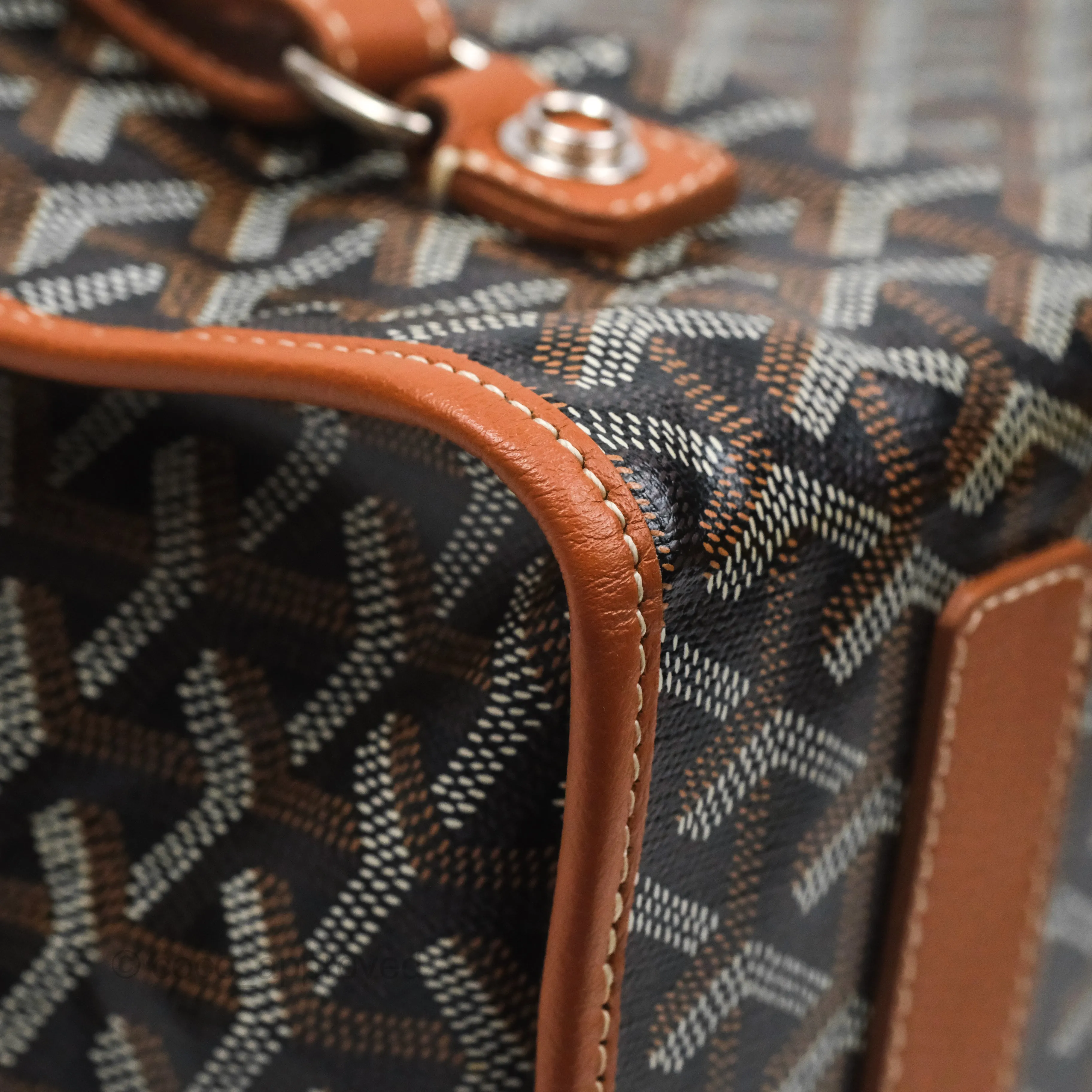 Goyard Saint Lger Backpack Black/ Tan