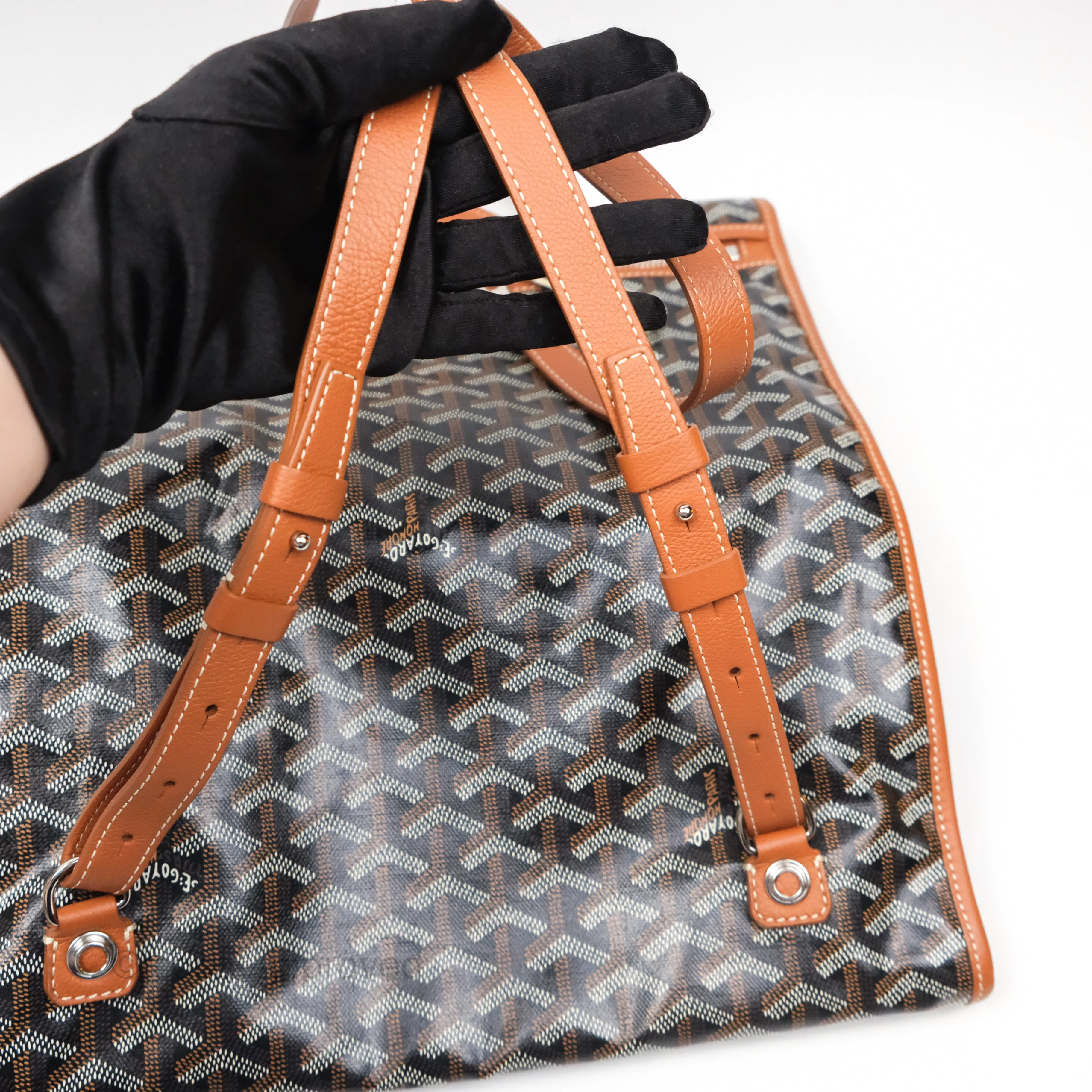 Goyard Saint Lger Backpack Black/ Tan