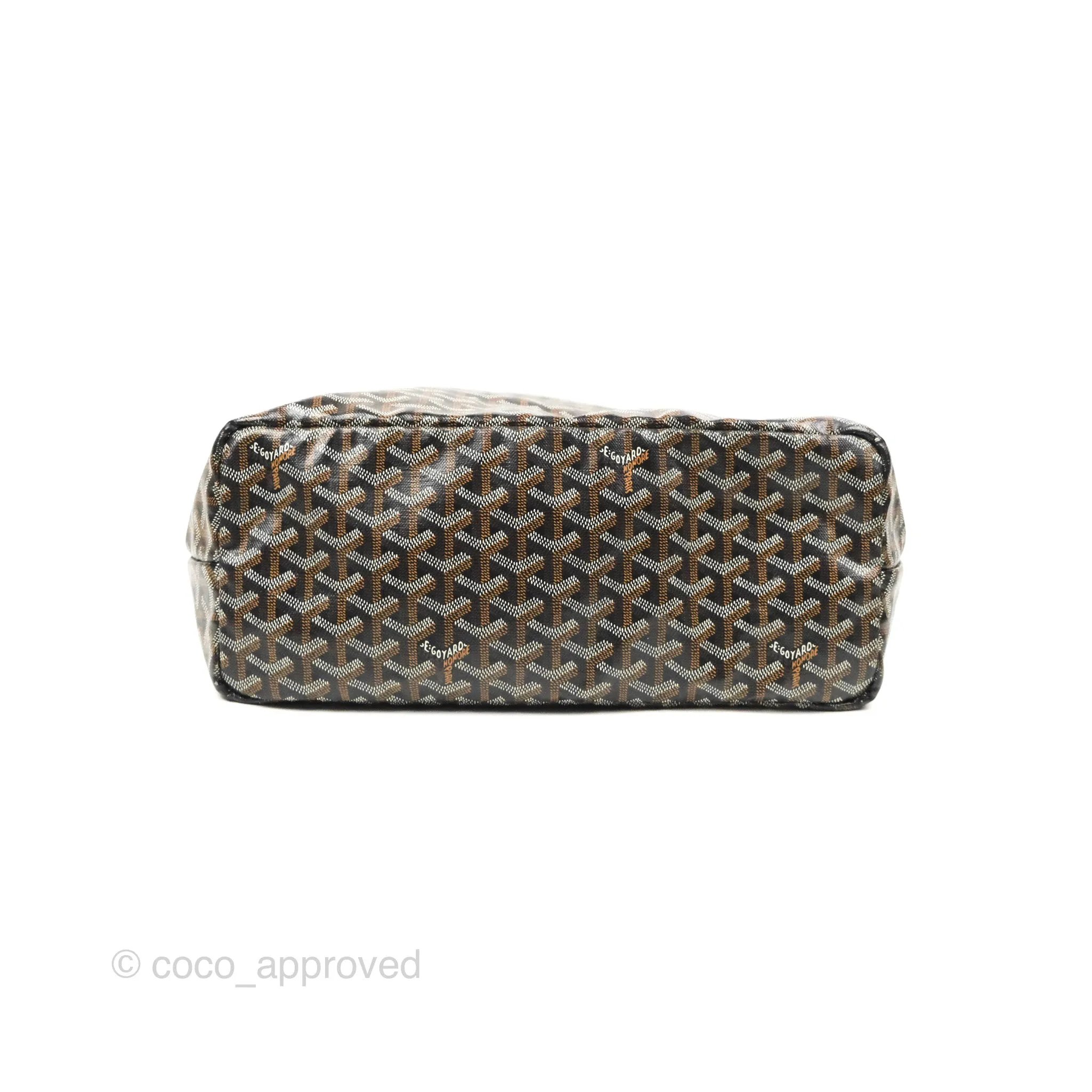 Goyard Saint Louis Black Goyardine Canvas PM