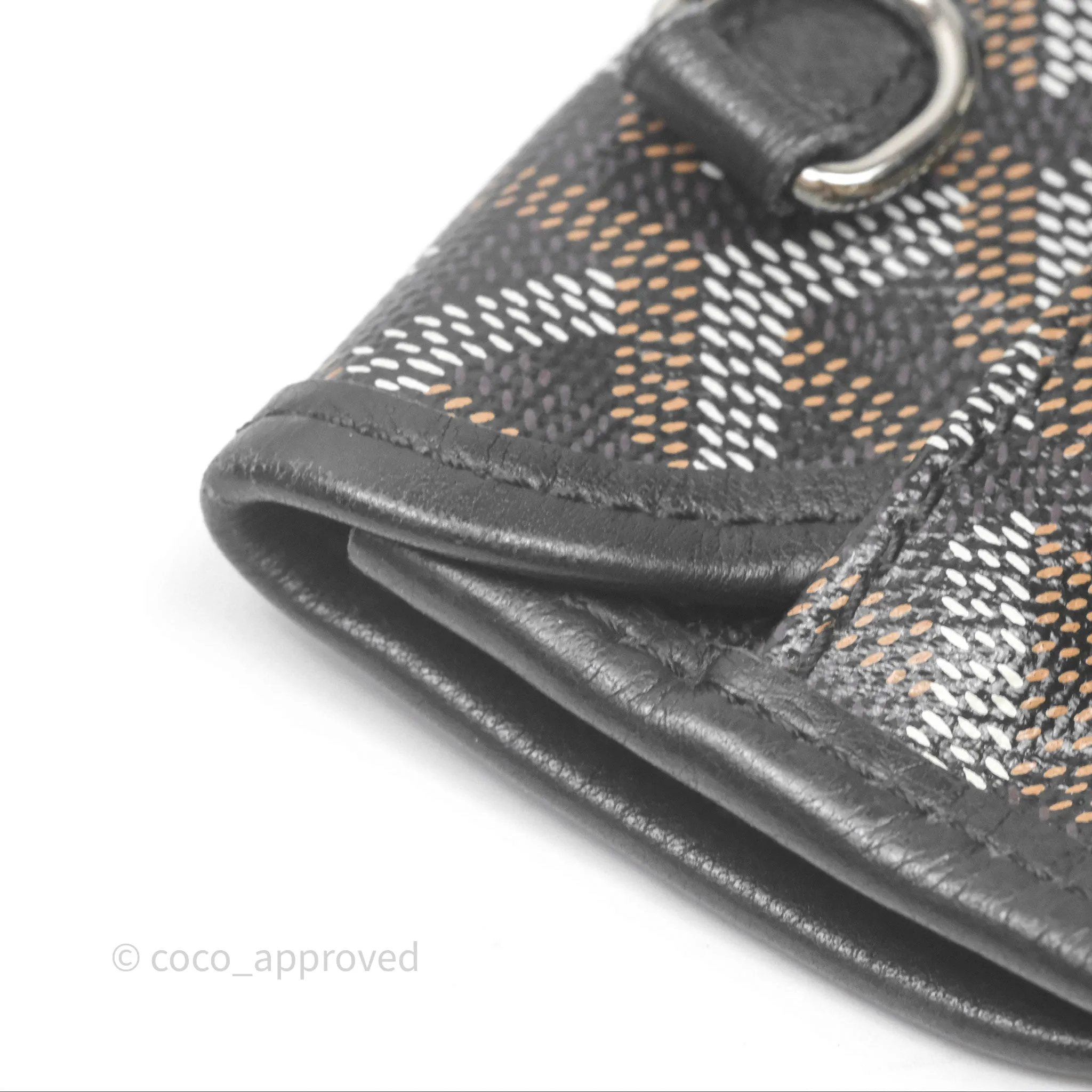 Goyard Saint Louis Black Goyardine Canvas PM