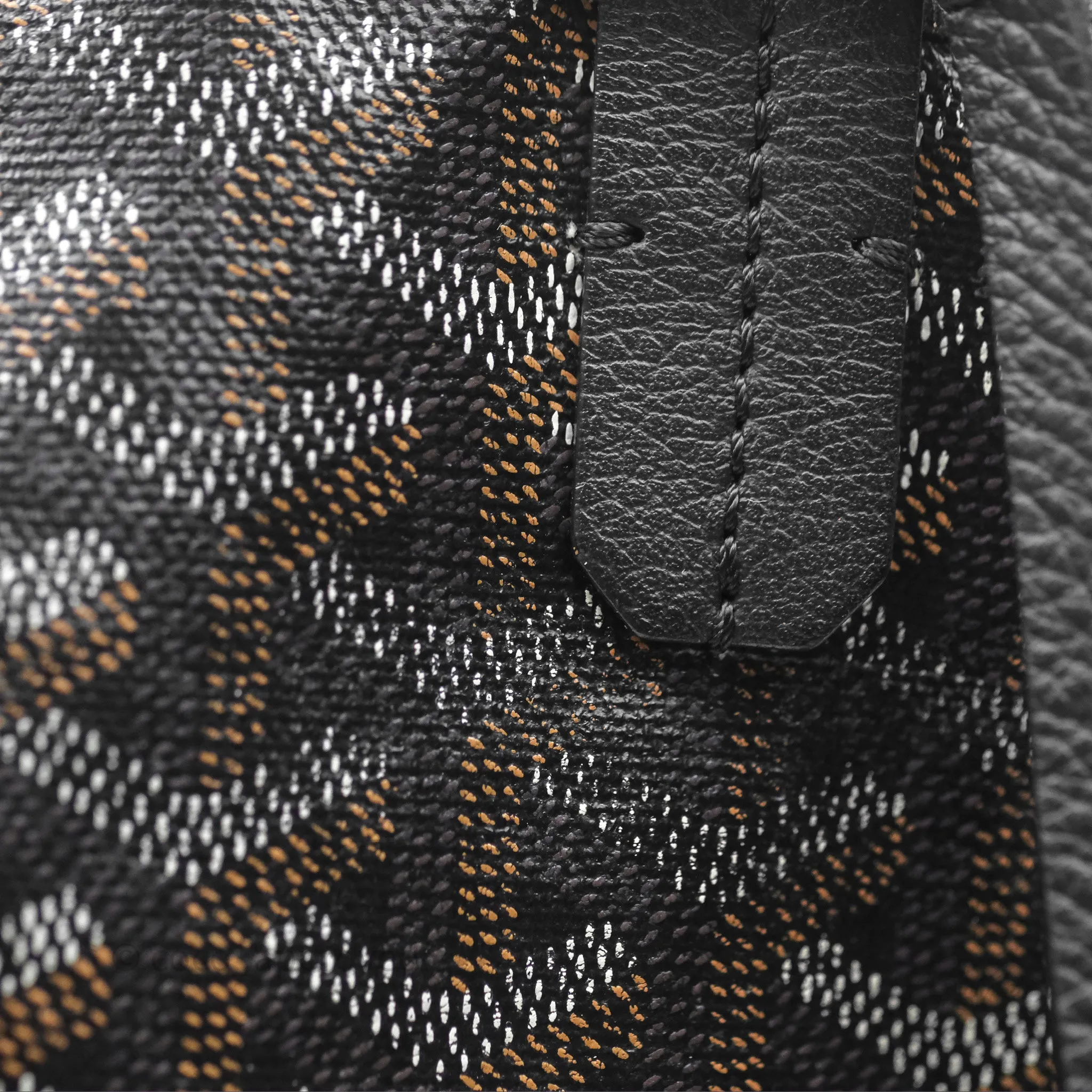 Goyard Saint Louis Black Goyardine Canvas PM