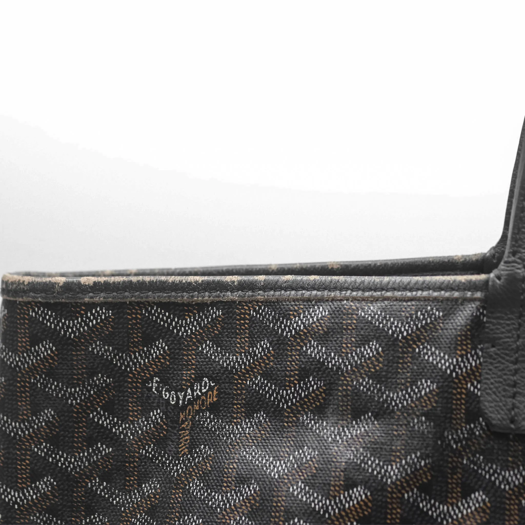 Goyard Saint Louis Black Goyardine Canvas PM