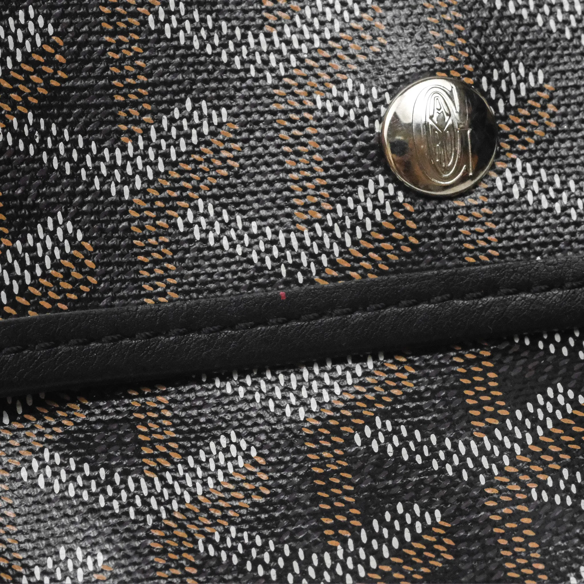 Goyard Saint Louis Black Goyardine Canvas PM
