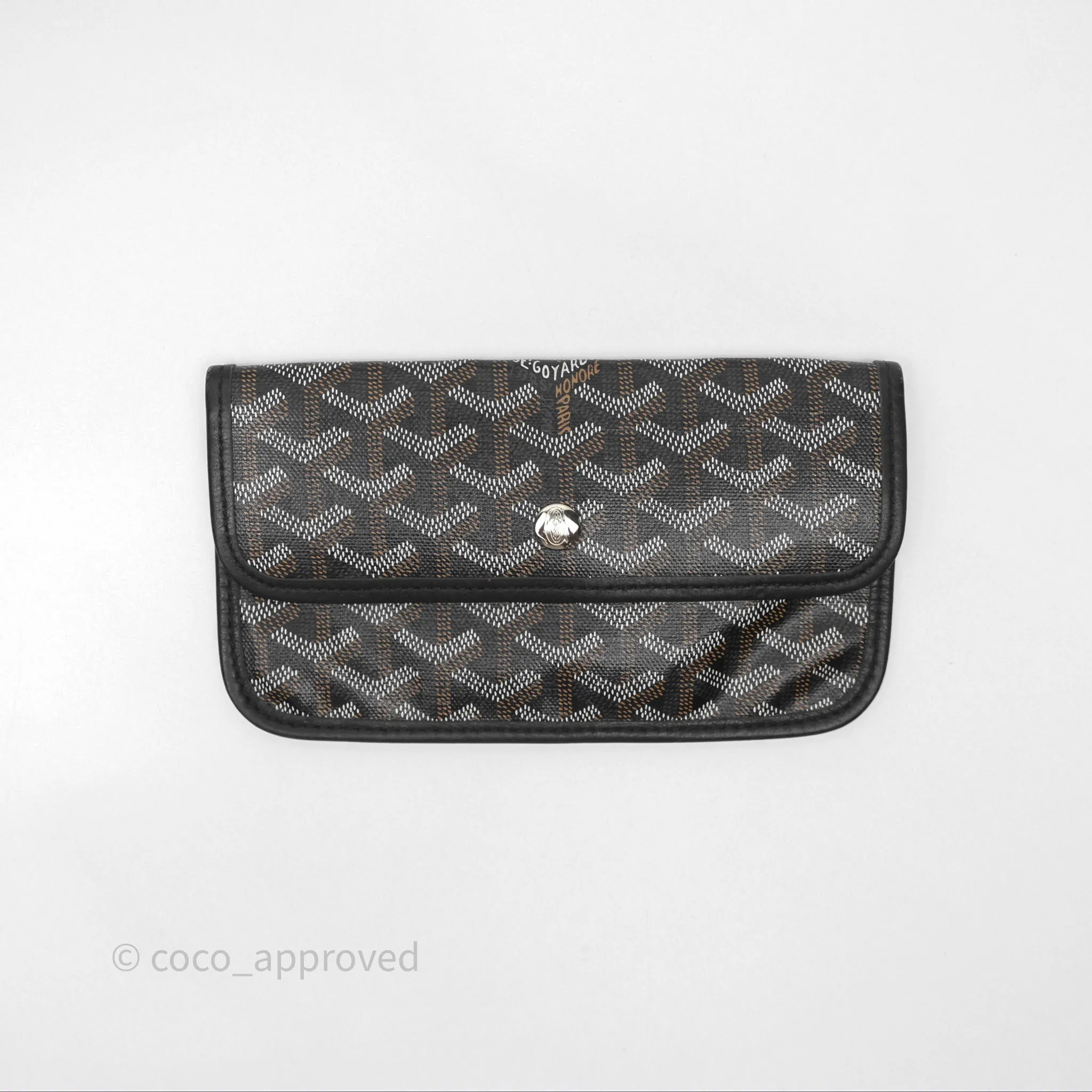 Goyard Saint Louis Black Goyardine Canvas PM
