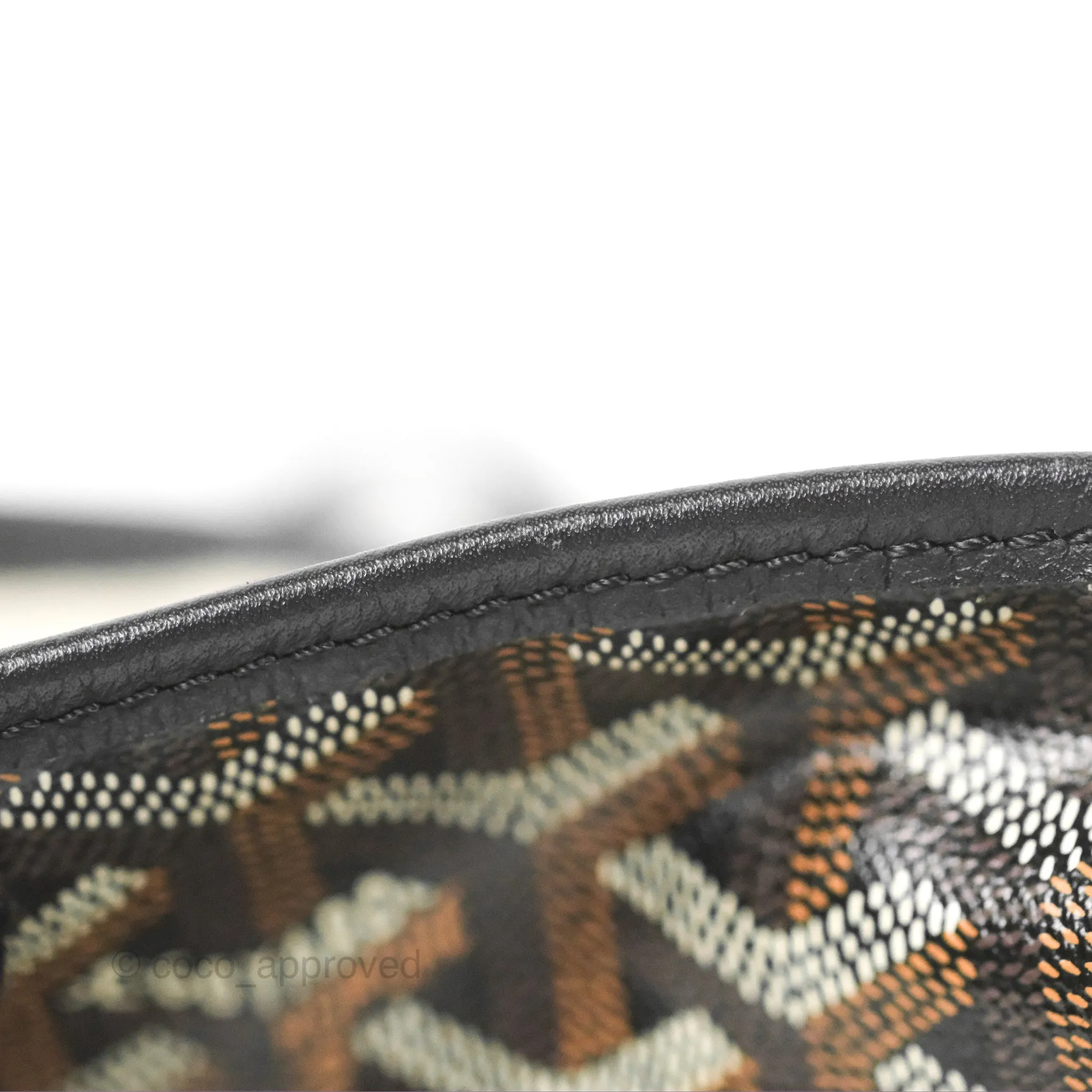 Goyard Saint Louis Black Goyardine Canvas PM