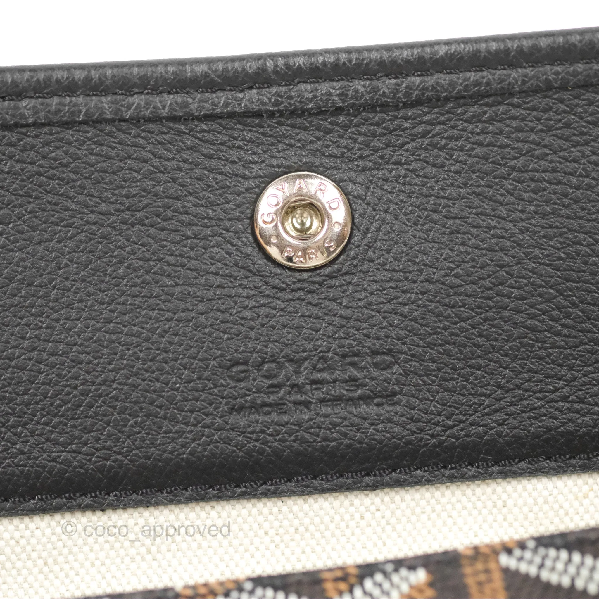 Goyard Saint Louis Black Goyardine Canvas PM
