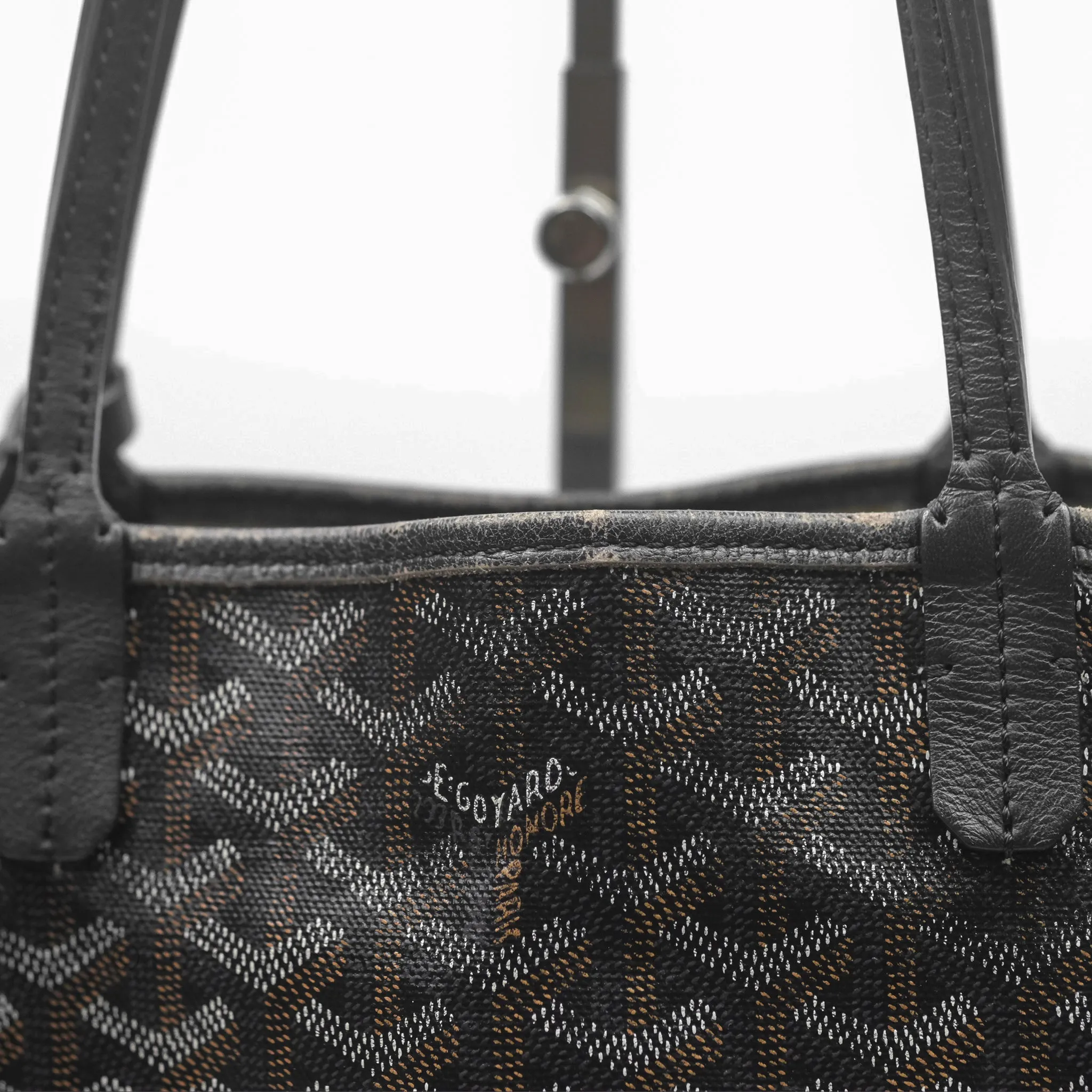 Goyard Saint Louis Black Goyardine Canvas PM