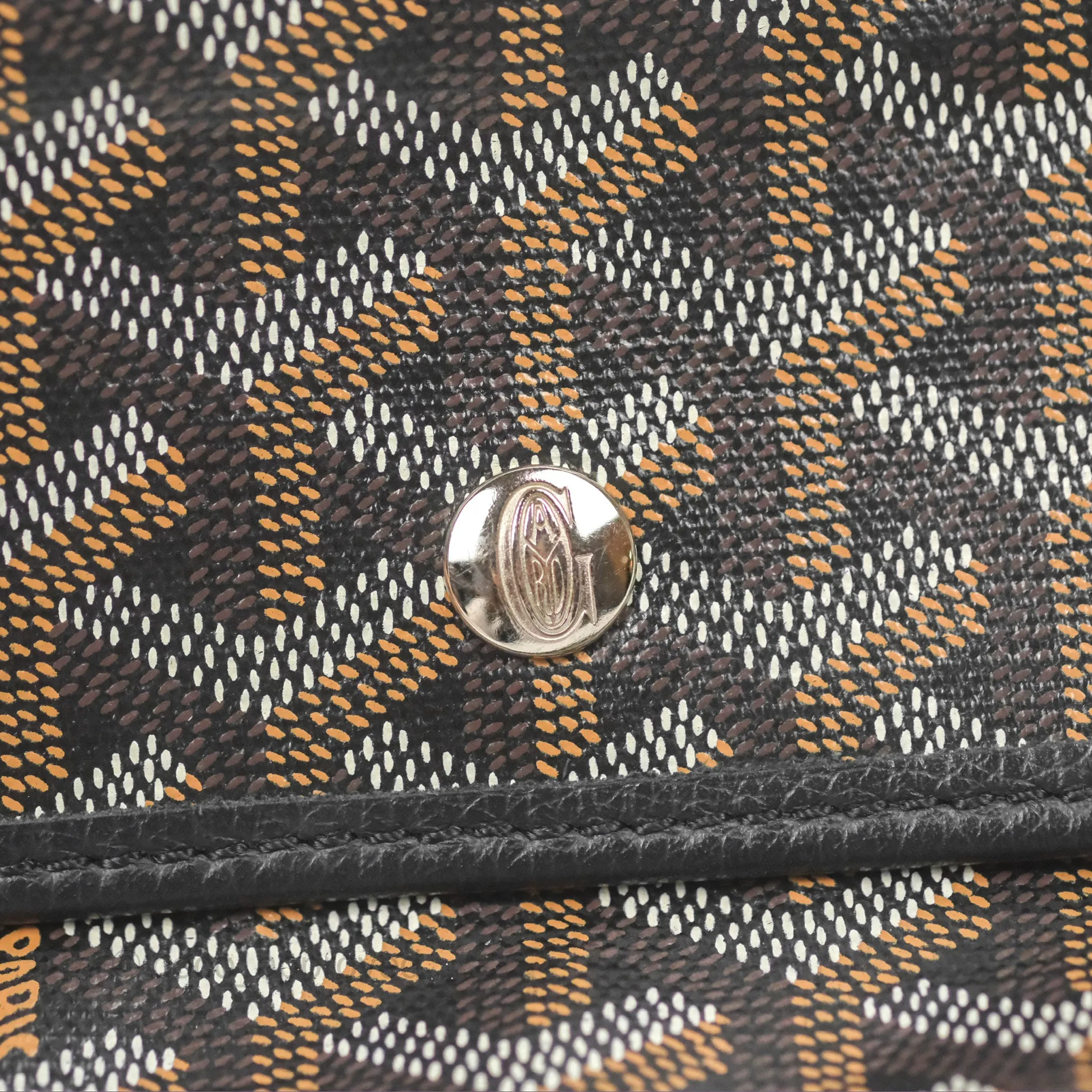 Goyard Saint Louis Black Goyardine Canvas PM