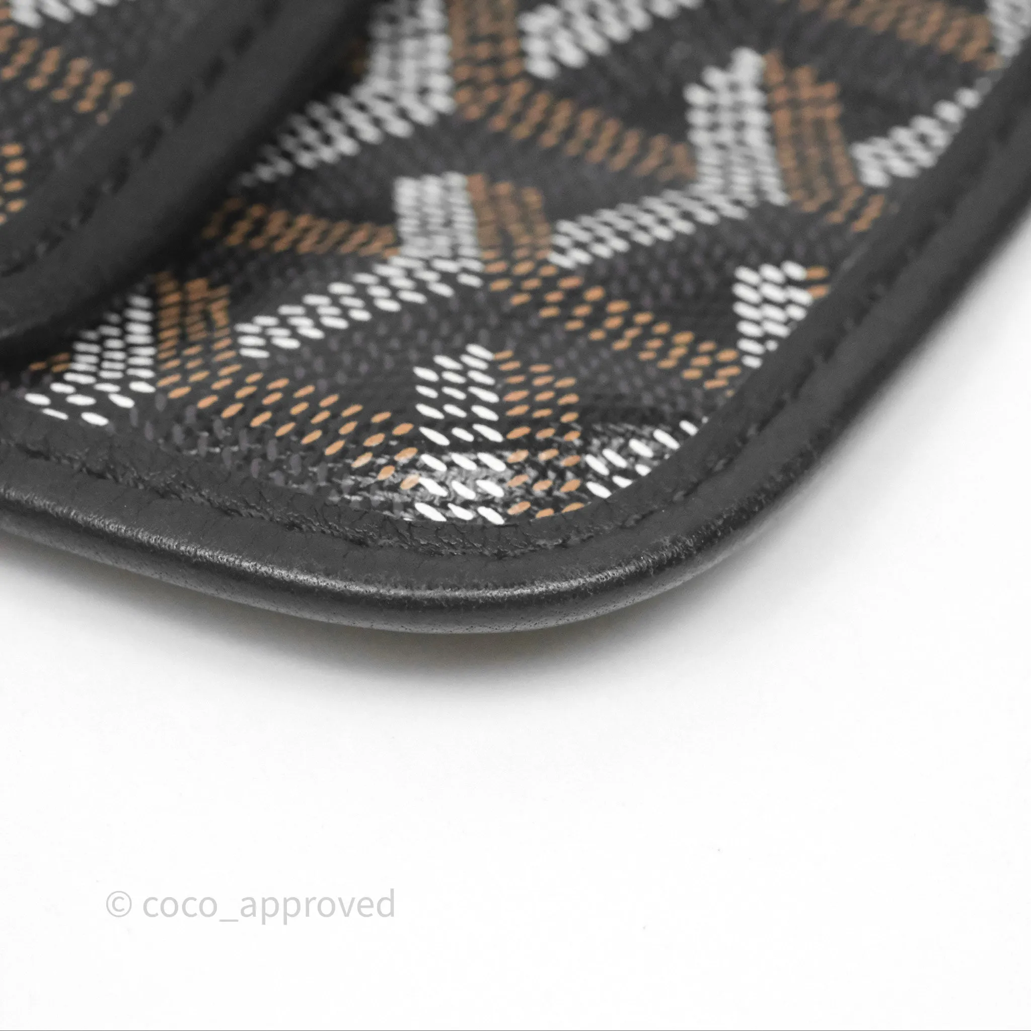 Goyard Saint Louis Black Goyardine Canvas PM