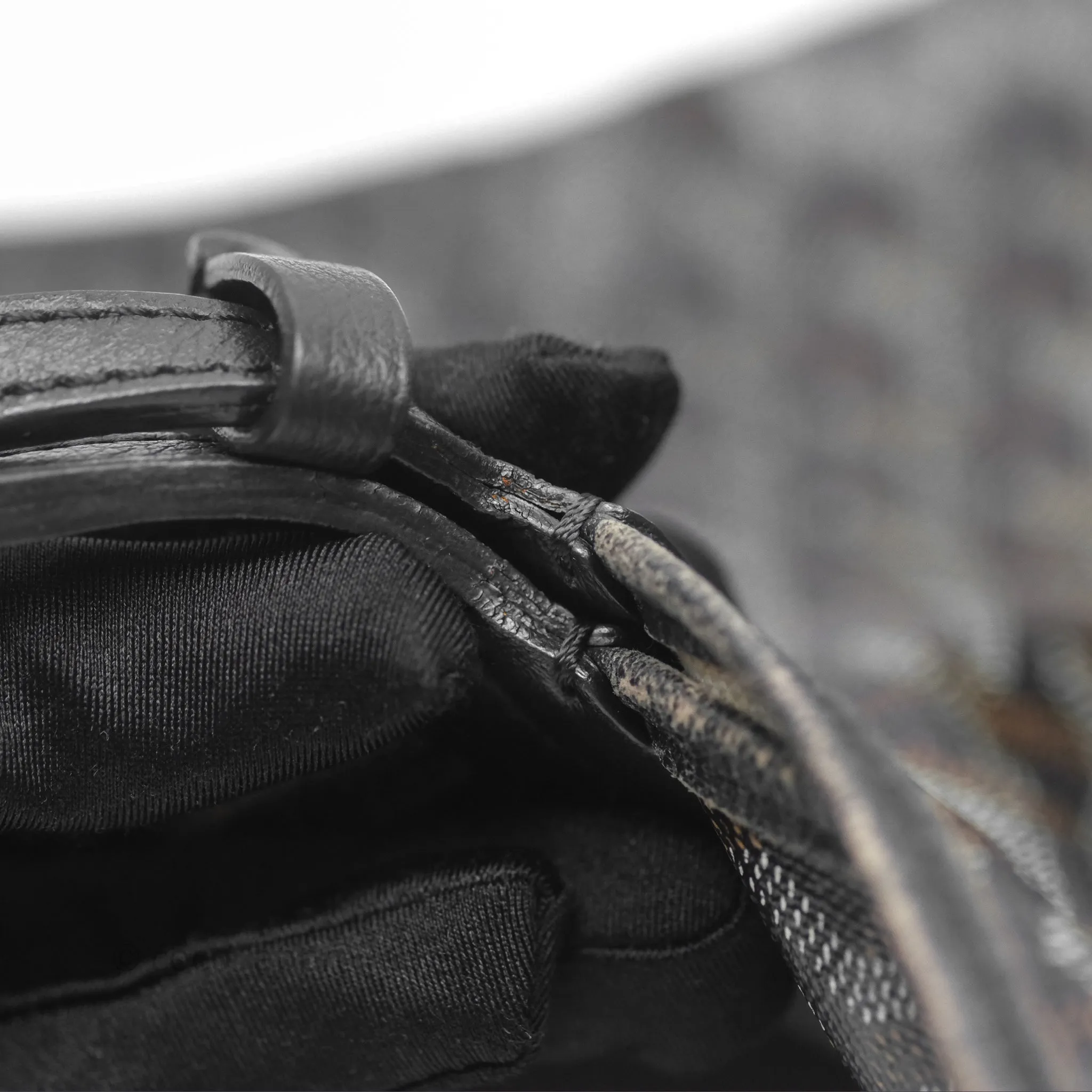 Goyard Saint Louis Black Goyardine Canvas PM