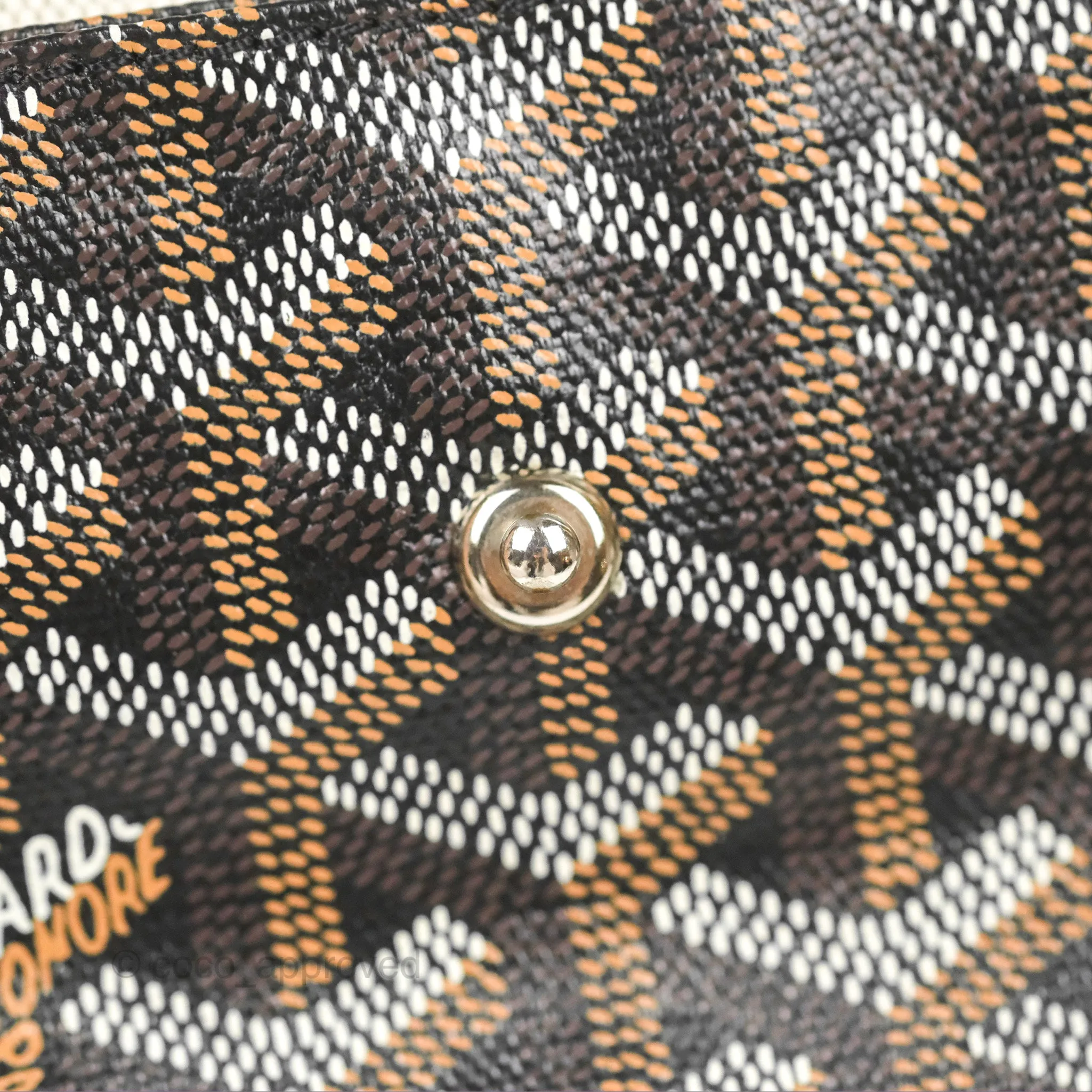 Goyard Saint Louis Black Goyardine Canvas PM