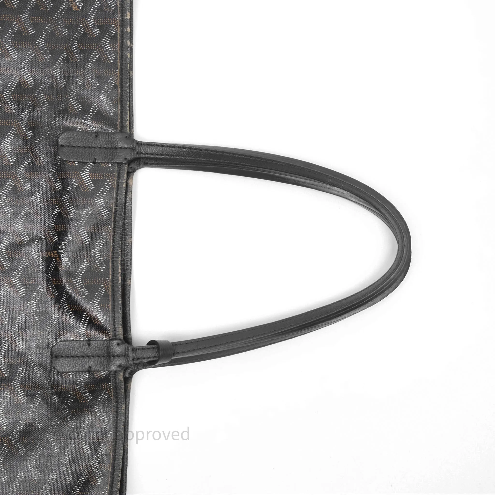 Goyard Saint Louis Black Goyardine Canvas PM