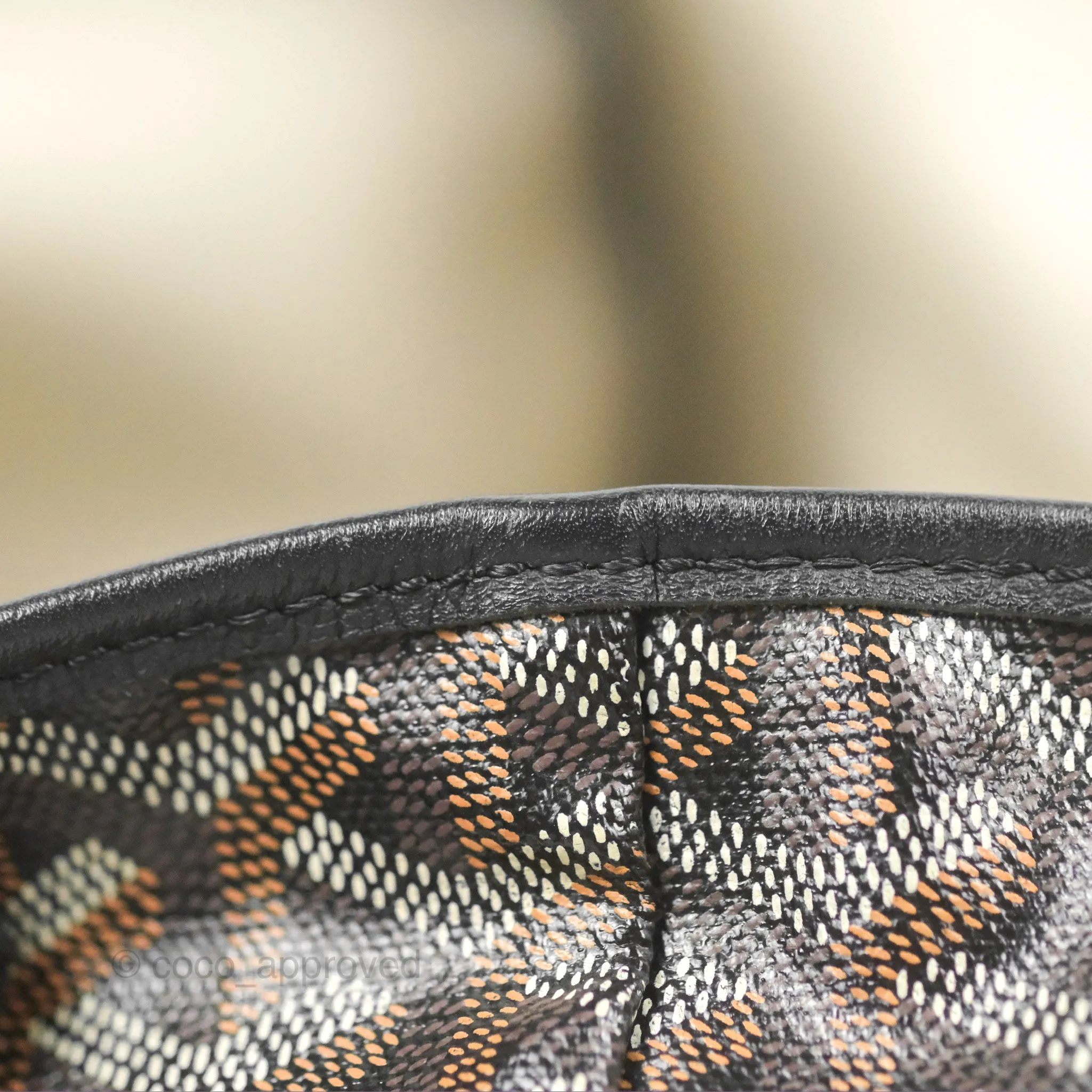 Goyard Saint Louis Black Goyardine Canvas PM