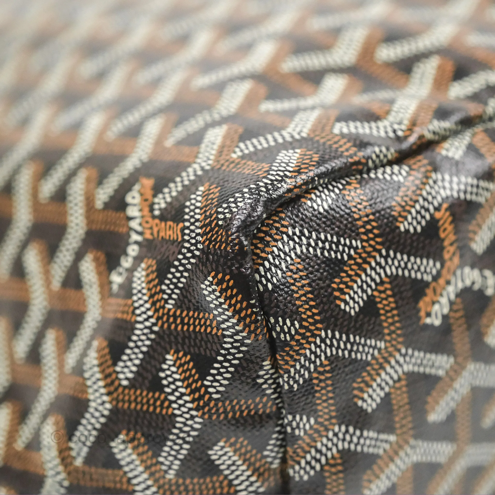 Goyard Saint Louis Black Goyardine Canvas PM