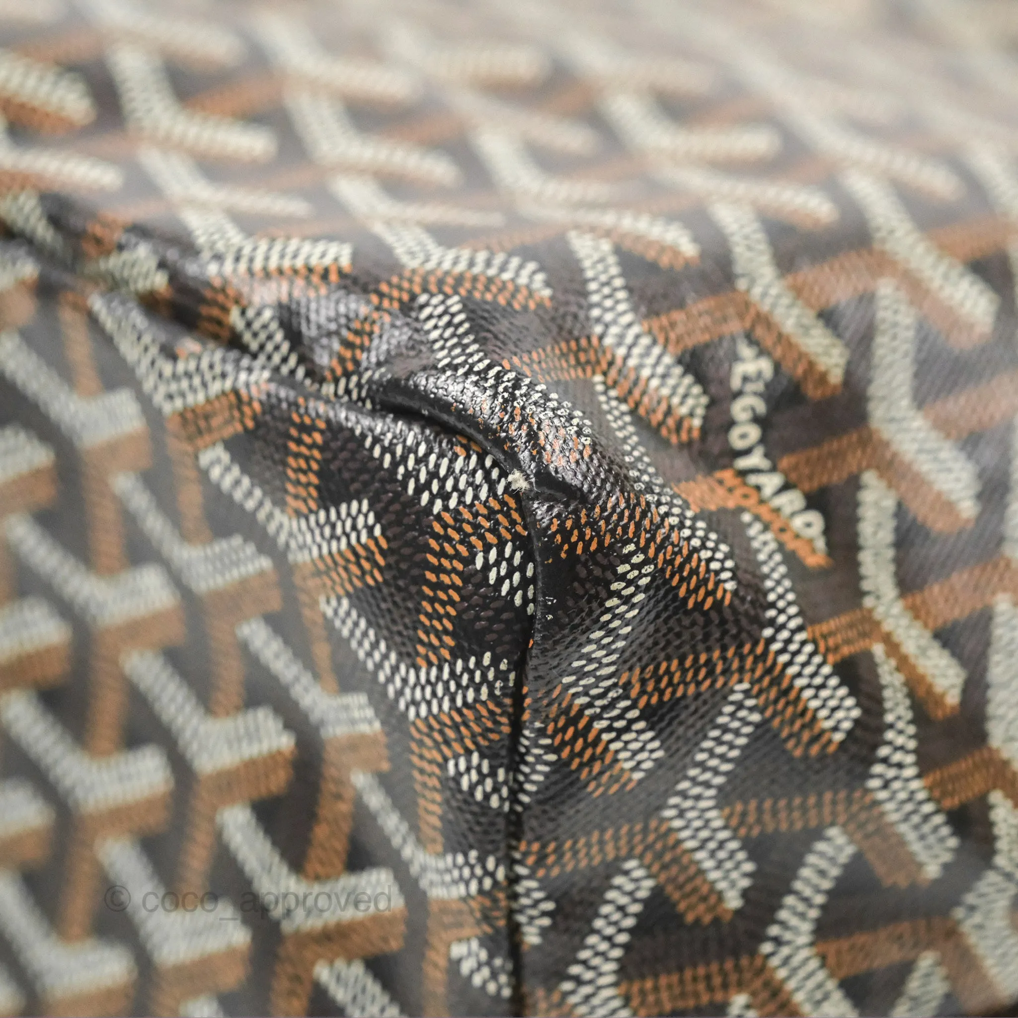 Goyard Saint Louis Black Goyardine Canvas PM