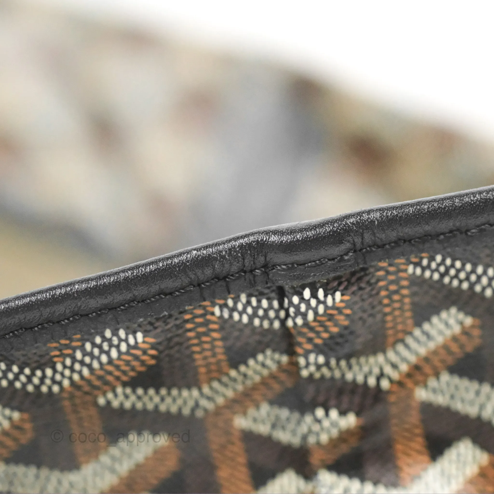 Goyard Saint Louis Black Goyardine Canvas PM