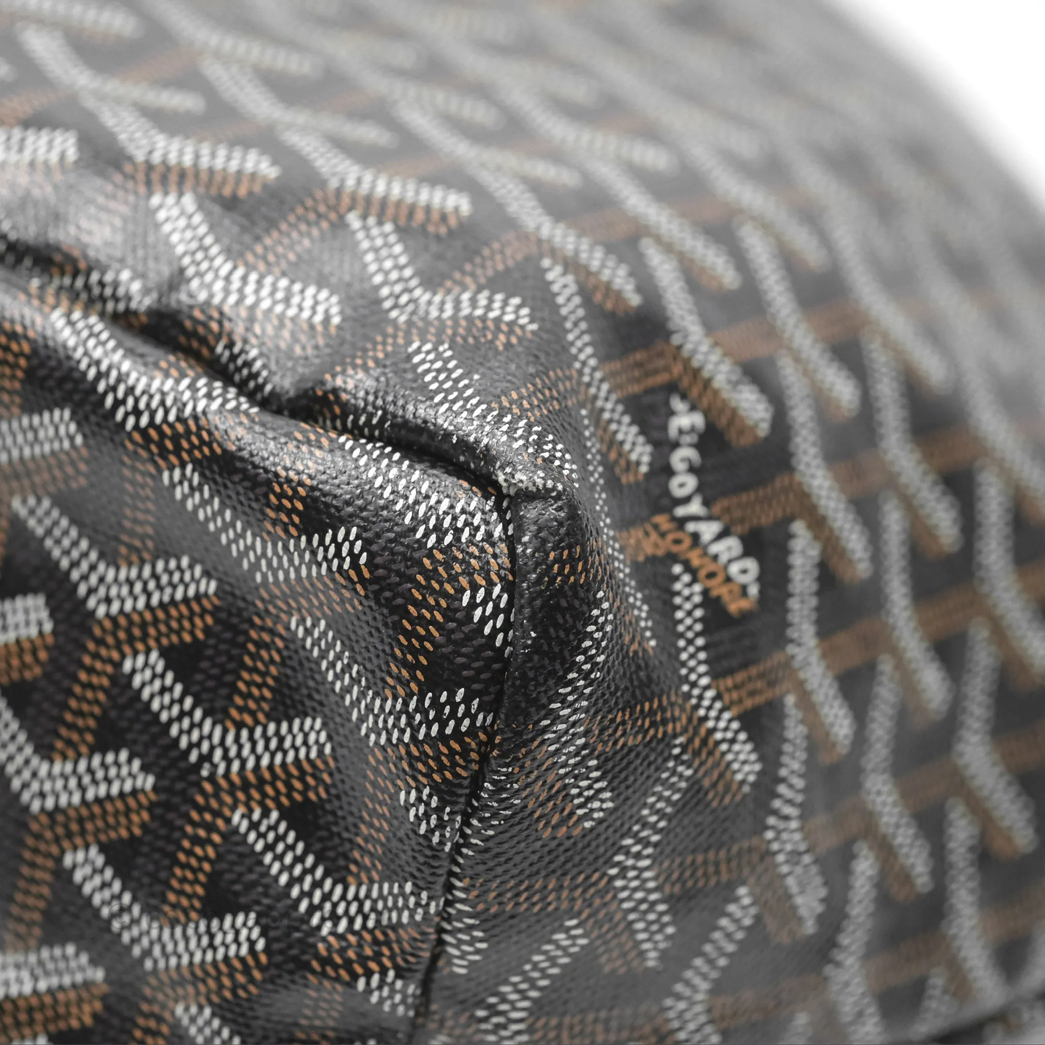 Goyard Saint Louis Black Goyardine Canvas PM