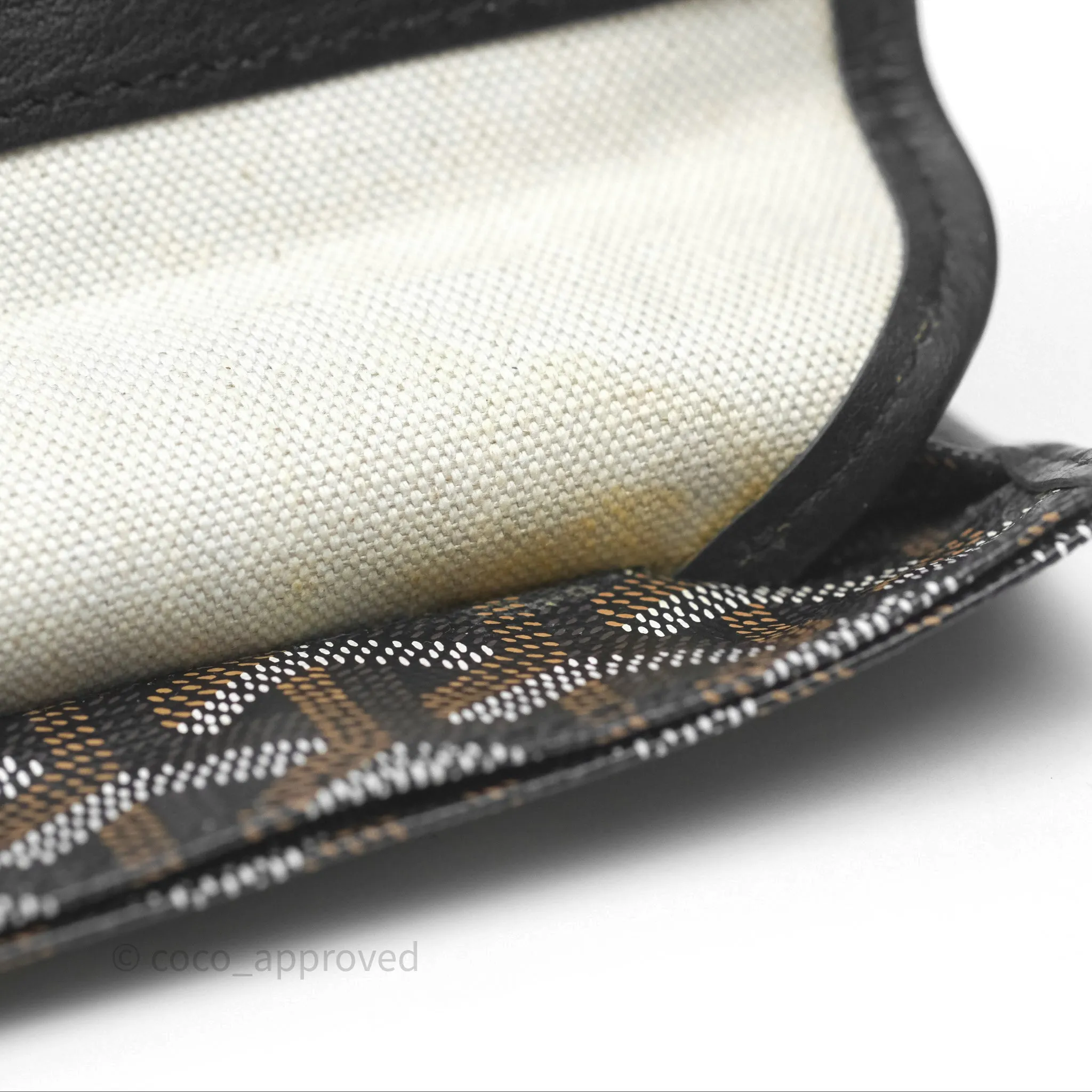 Goyard Saint Louis Black Goyardine Canvas PM