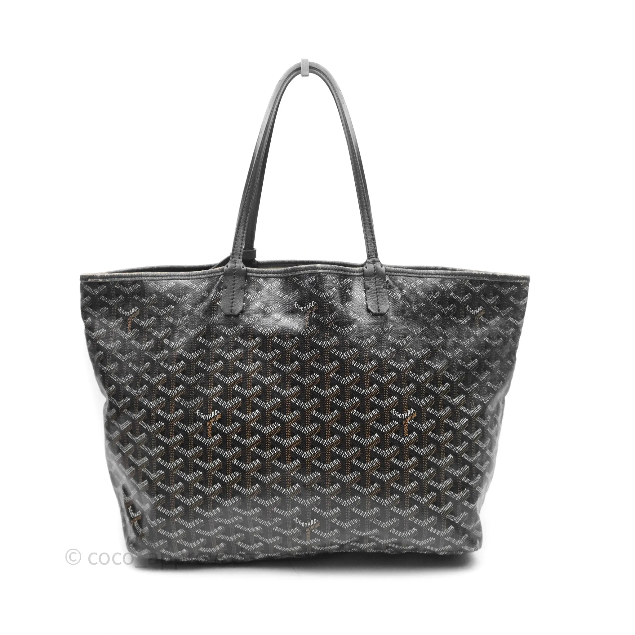 Goyard Saint Louis Black Goyardine Canvas PM