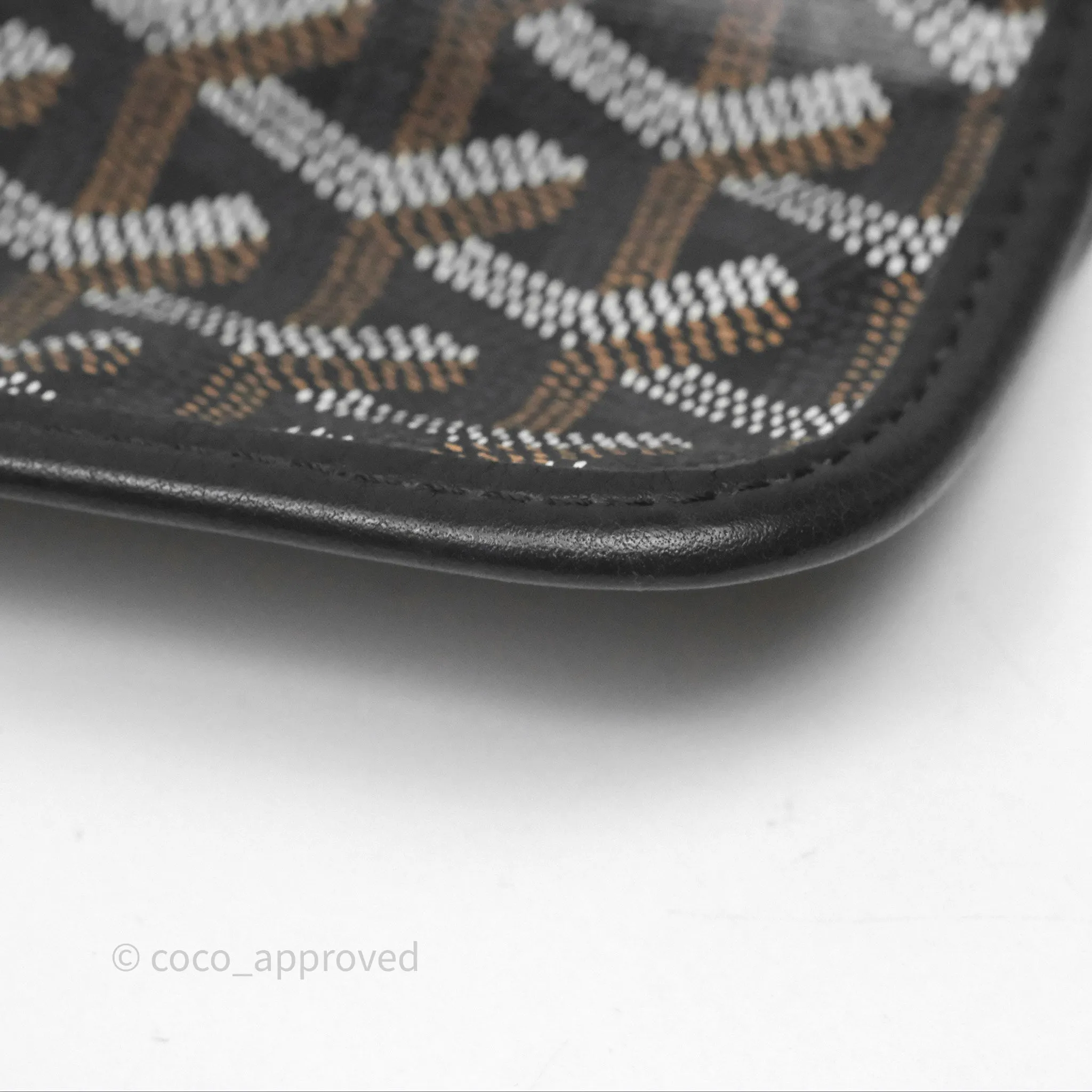 Goyard Saint Louis Black Goyardine Canvas PM