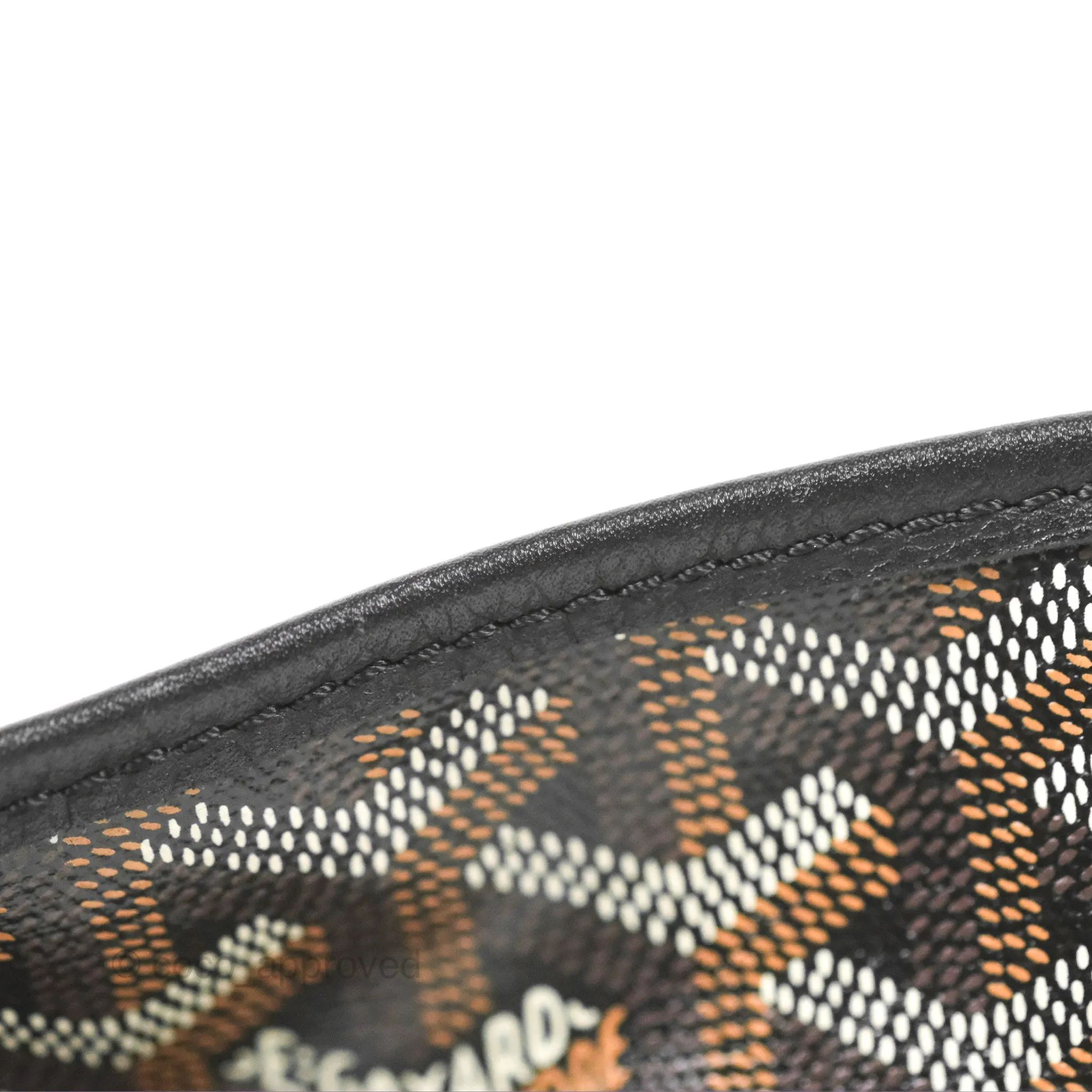 Goyard Saint Louis Black Goyardine Canvas PM