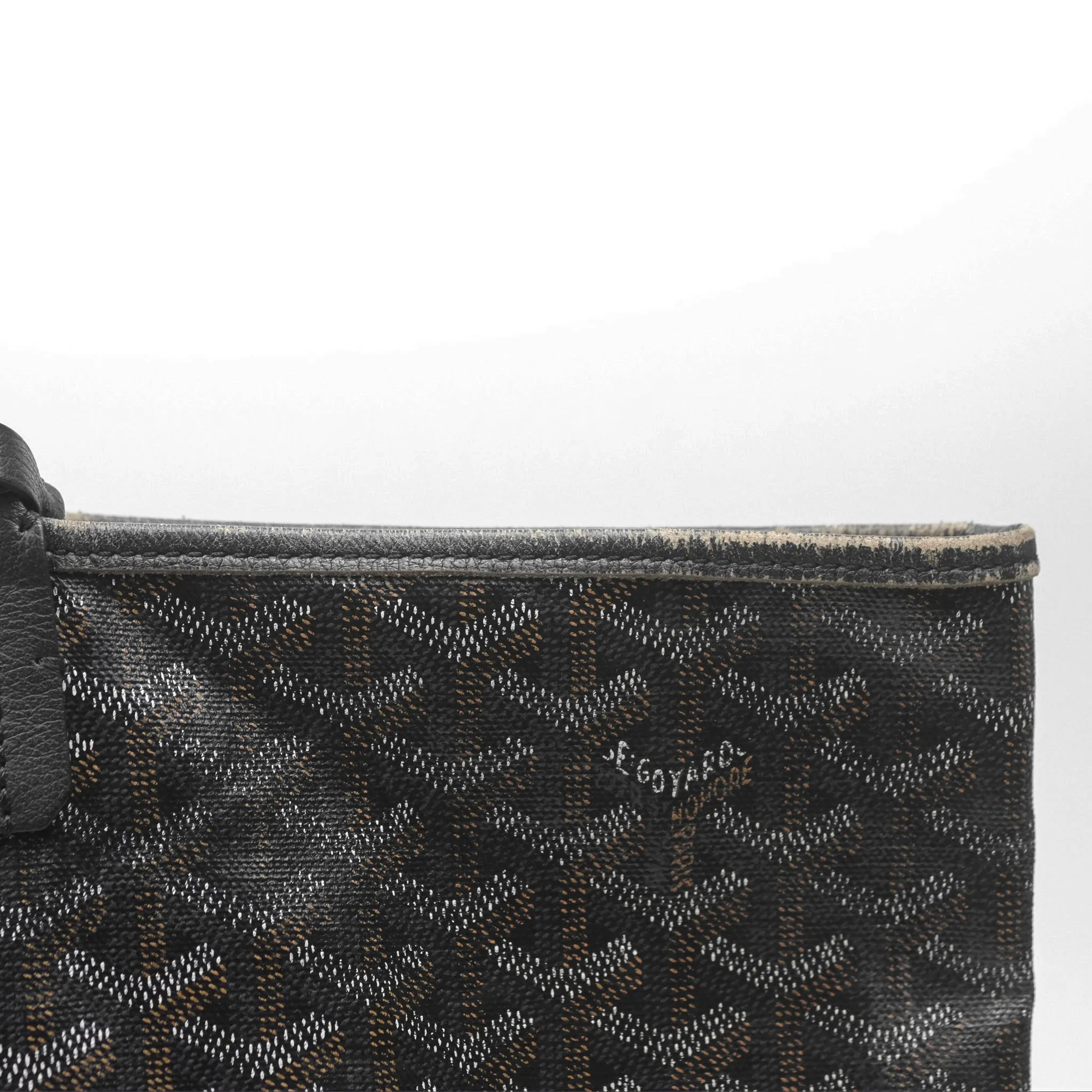 Goyard Saint Louis Black Goyardine Canvas PM
