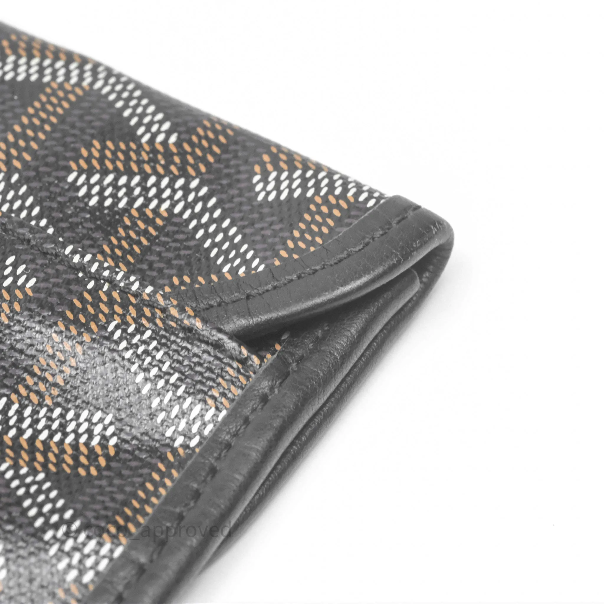 Goyard Saint Louis Black Goyardine Canvas PM