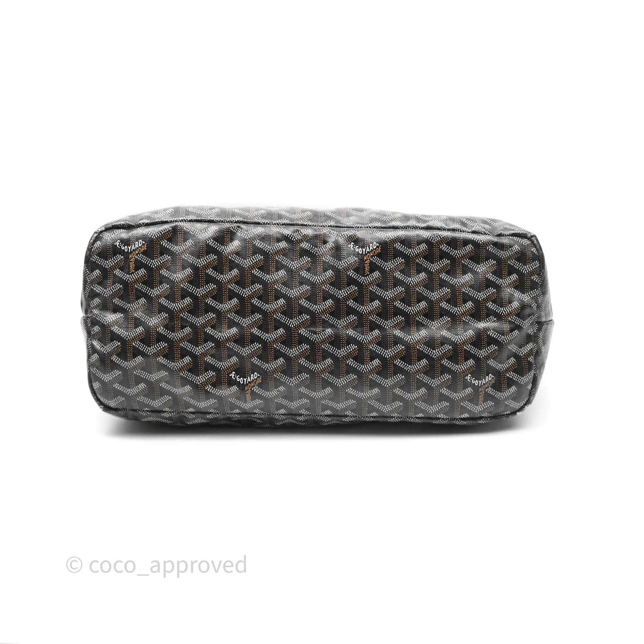 Goyard Saint Louis Black Goyardine Canvas PM