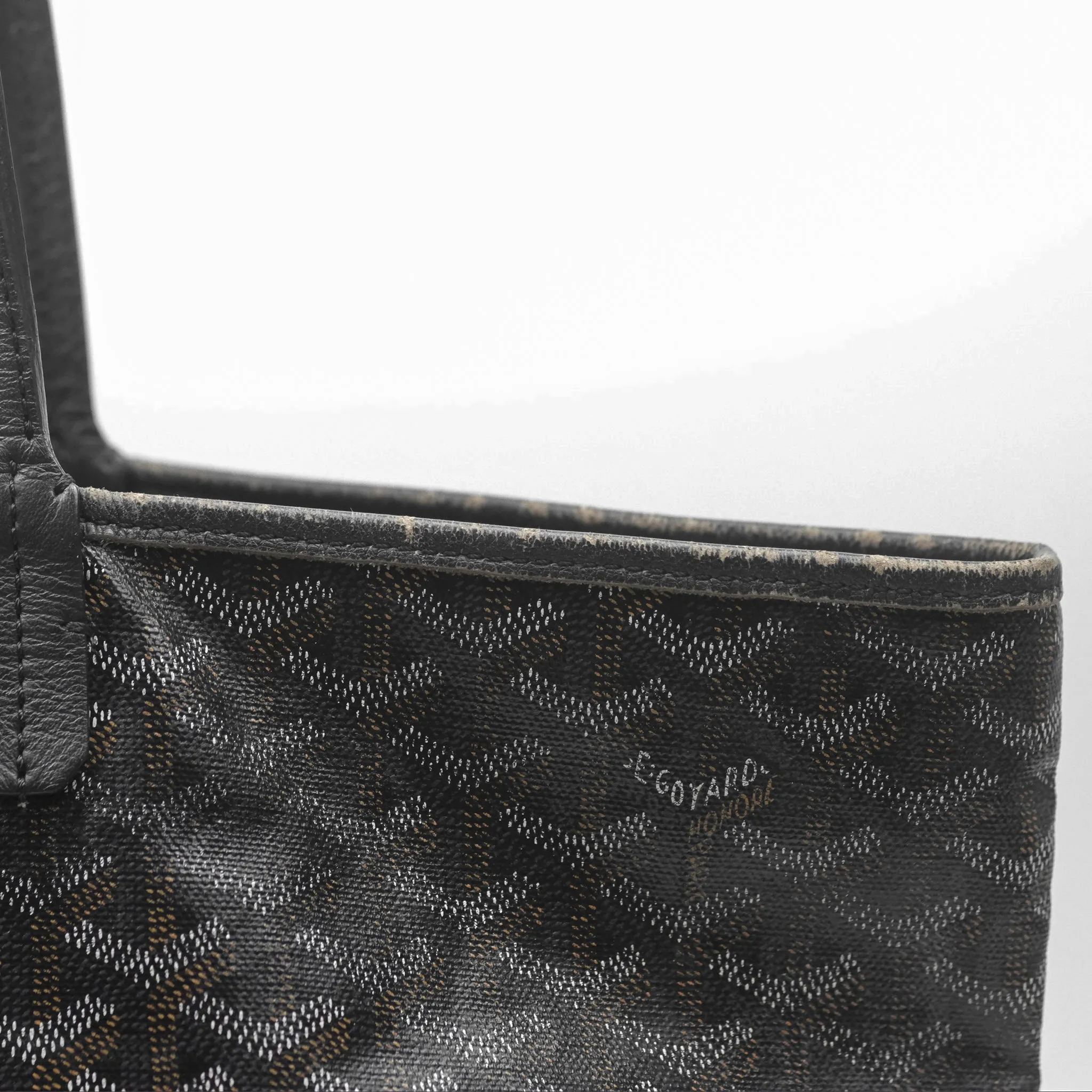 Goyard Saint Louis Black Goyardine Canvas PM