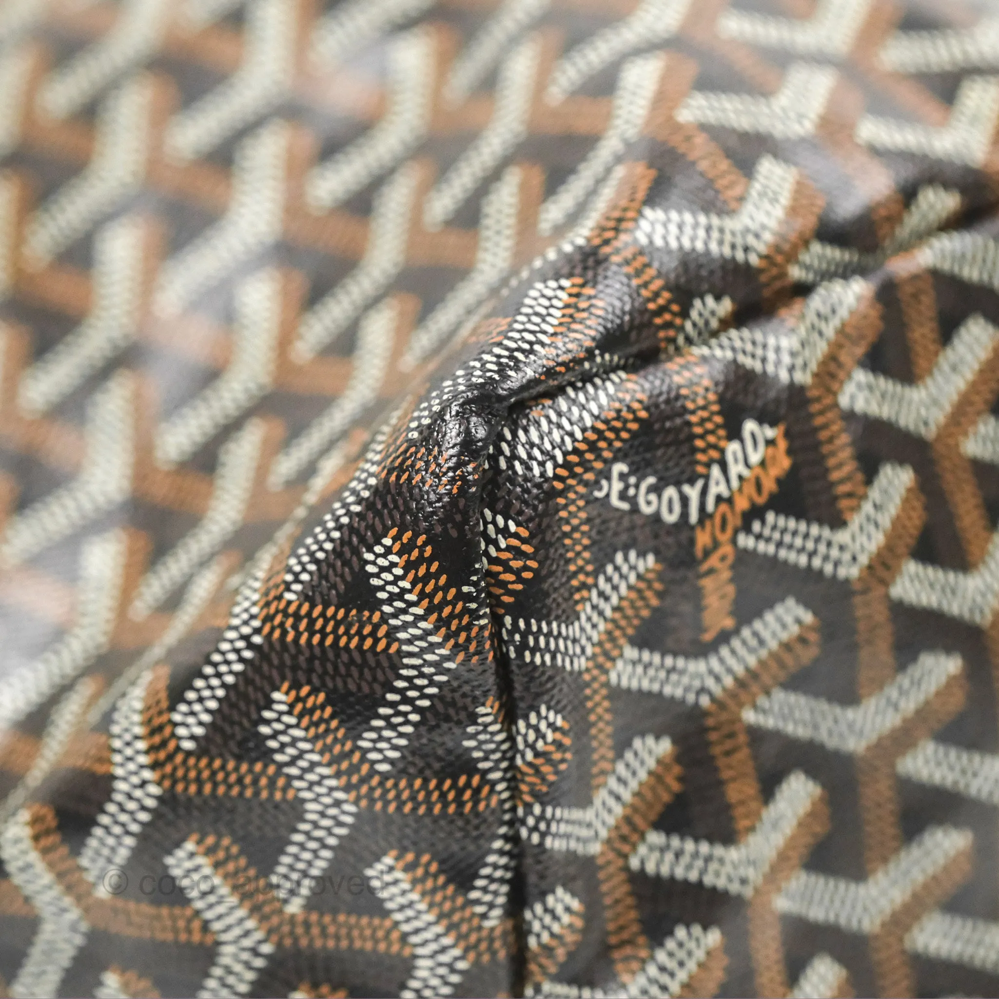 Goyard Saint Louis Black Goyardine Canvas PM