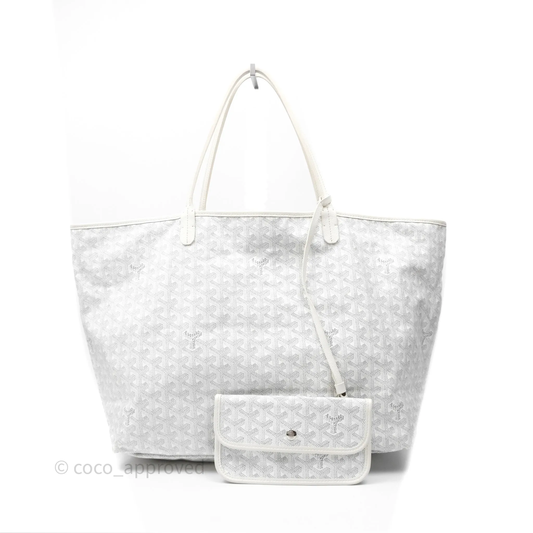 Goyard Saint Louis Tote Bag GM Blanc White
