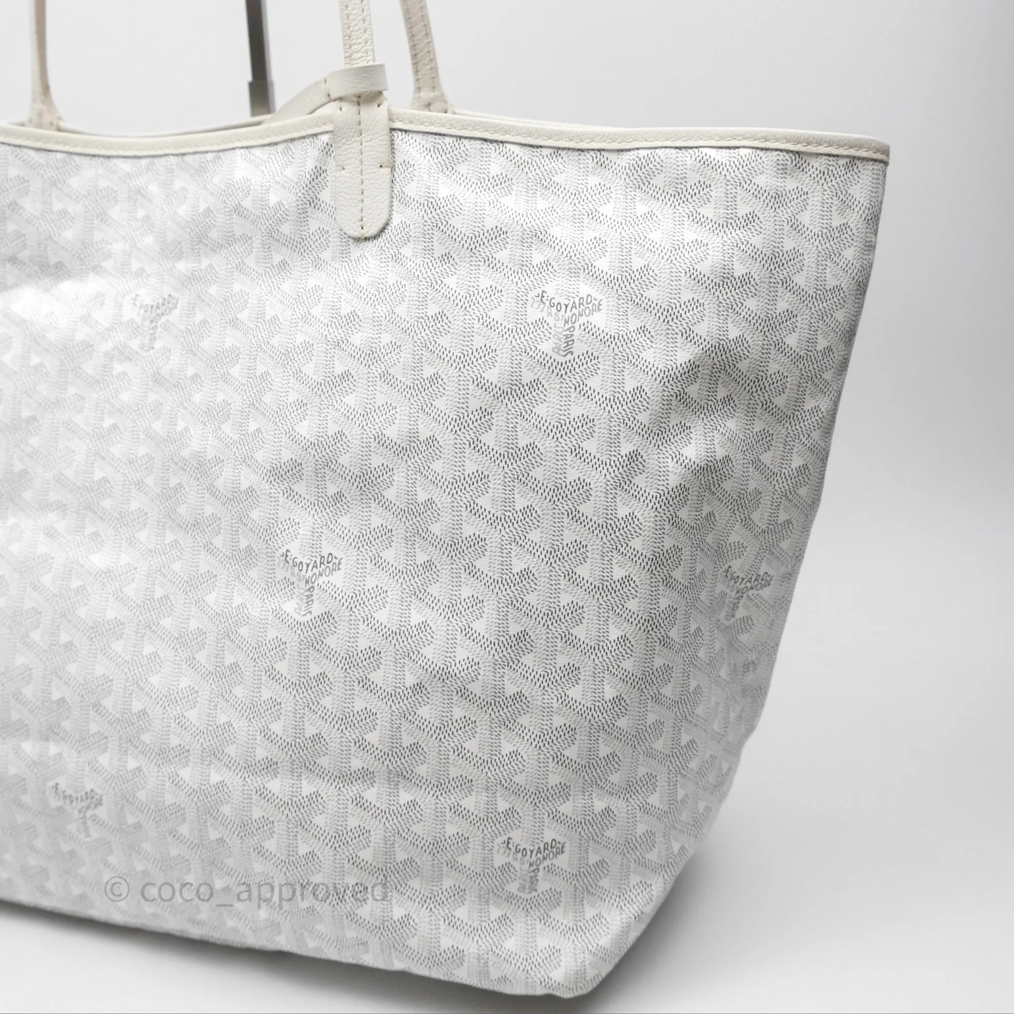 Goyard Saint Louis Tote Bag GM Blanc White