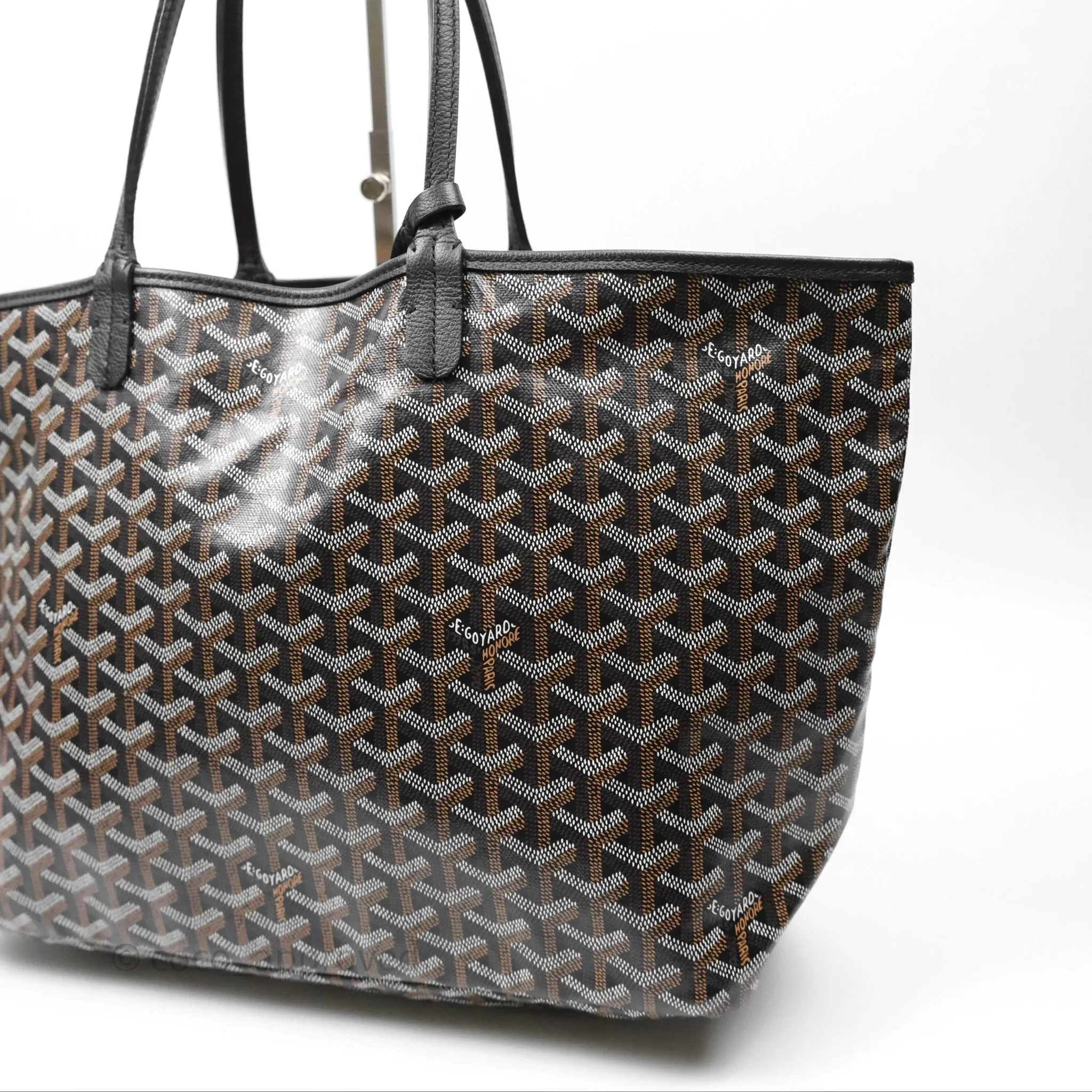 Goyard Saint Louis Tote Bag PM Black Noir Canvas