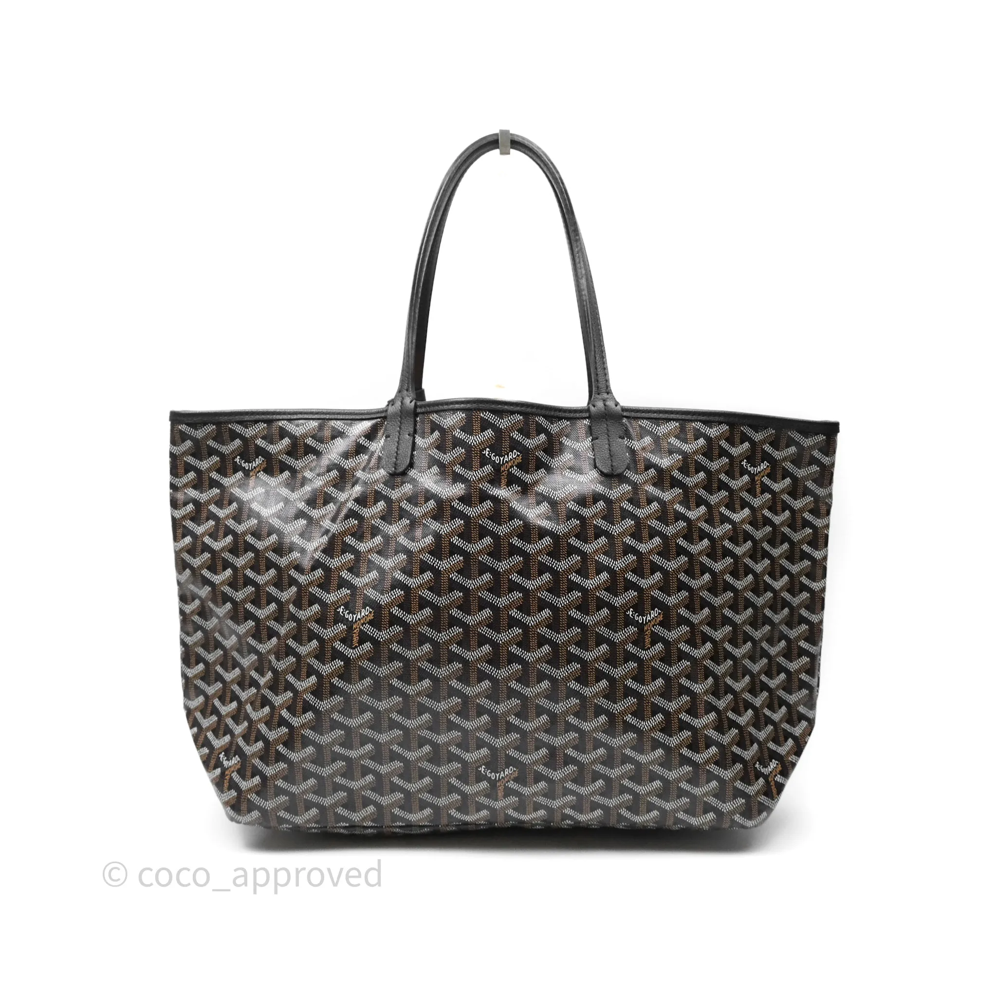 Goyard Saint Louis Tote Bag PM Black Noir Canvas