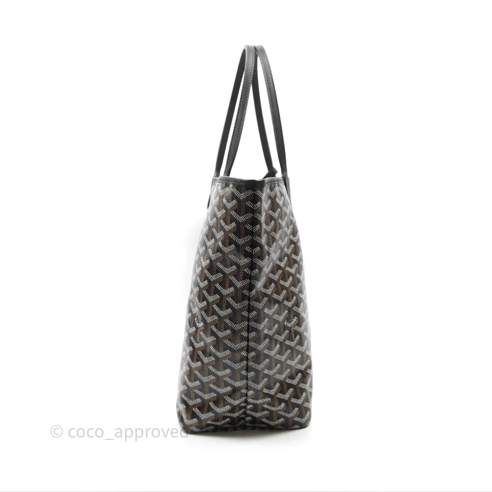 Goyard Saint Louis Tote Bag PM Black Noir Canvas